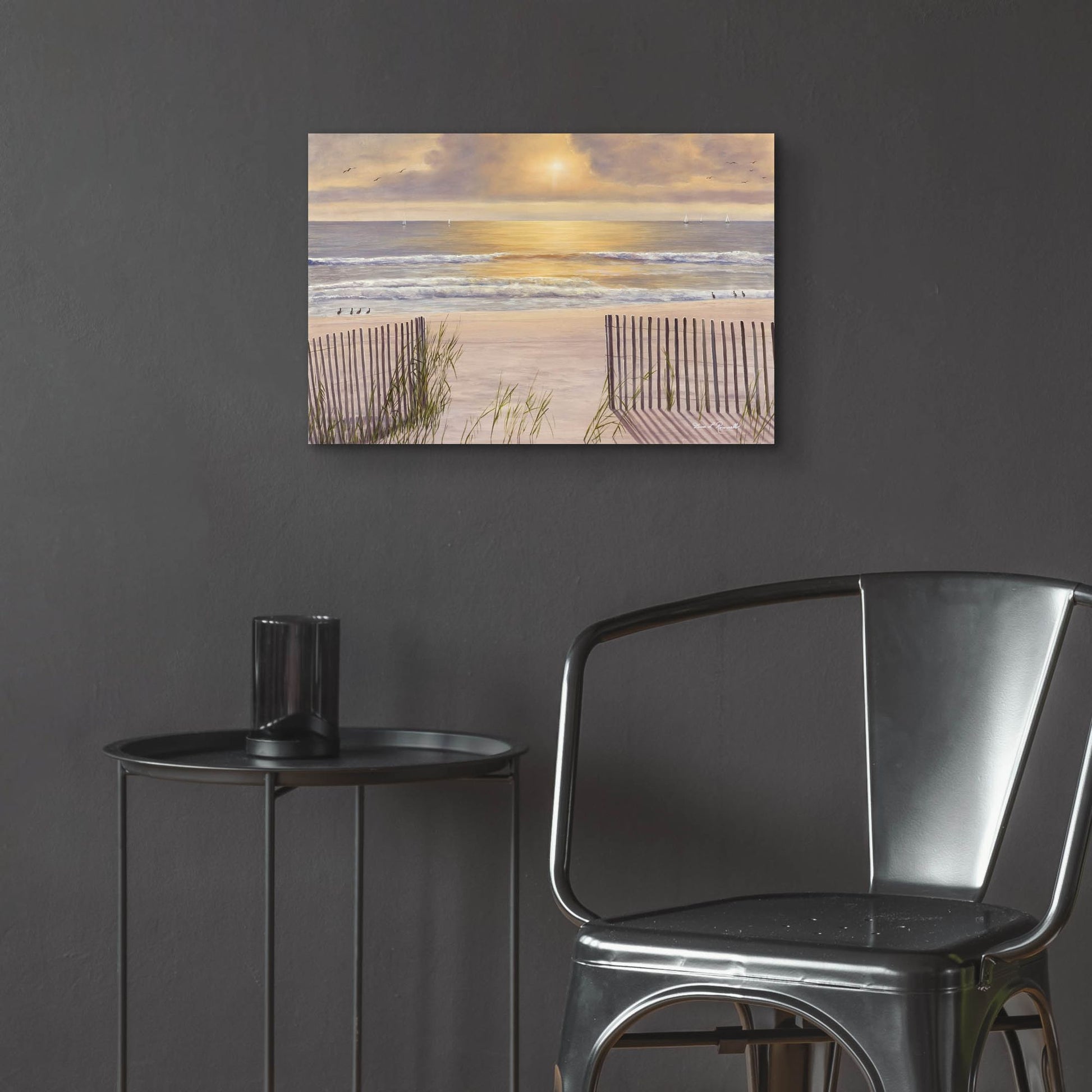 Epic Art ' Beach Light' by Diane Romanello, Acrylic Glass Wall Art,24x16