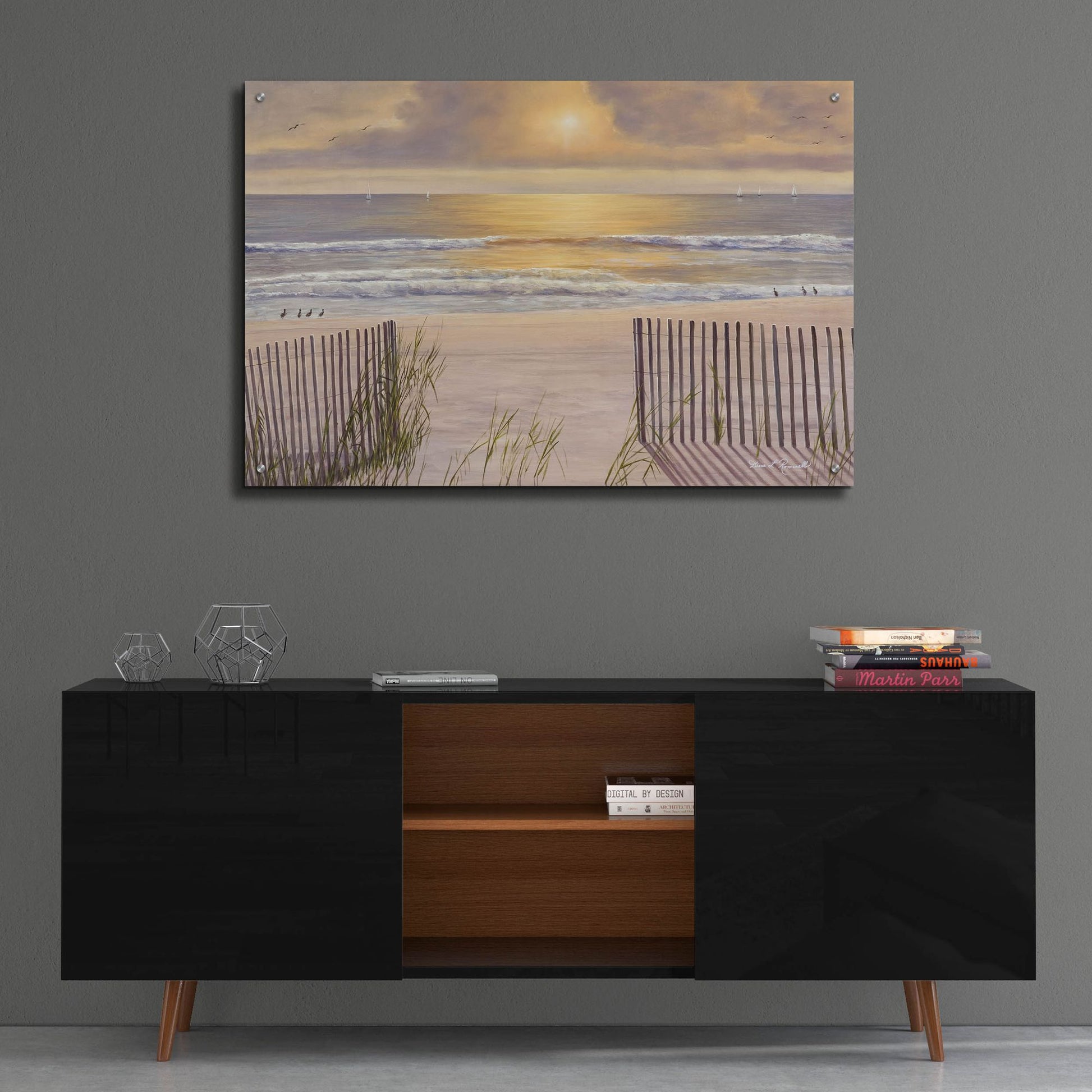 Epic Art ' Beach Light' by Diane Romanello, Acrylic Glass Wall Art,36x24