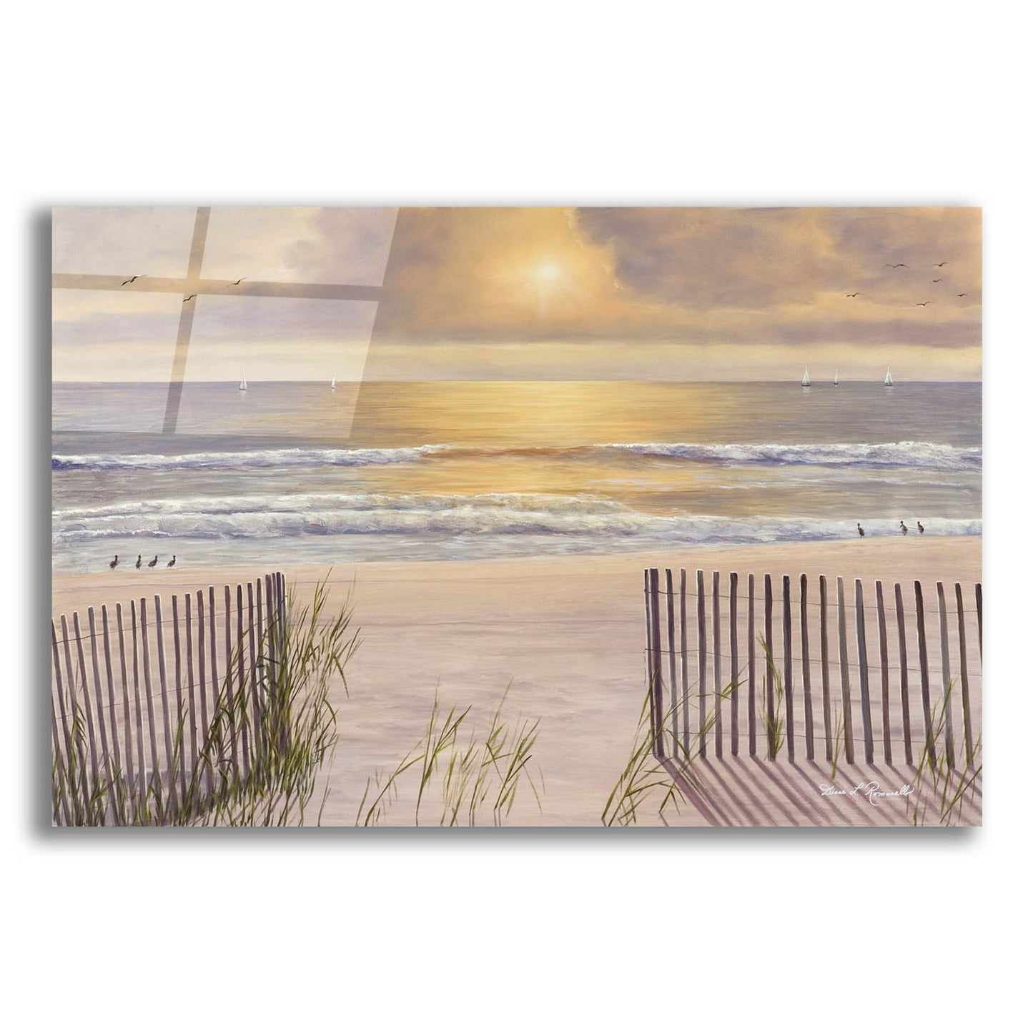 Epic Art ' Beach Light' by Diane Romanello, Acrylic Glass Wall Art