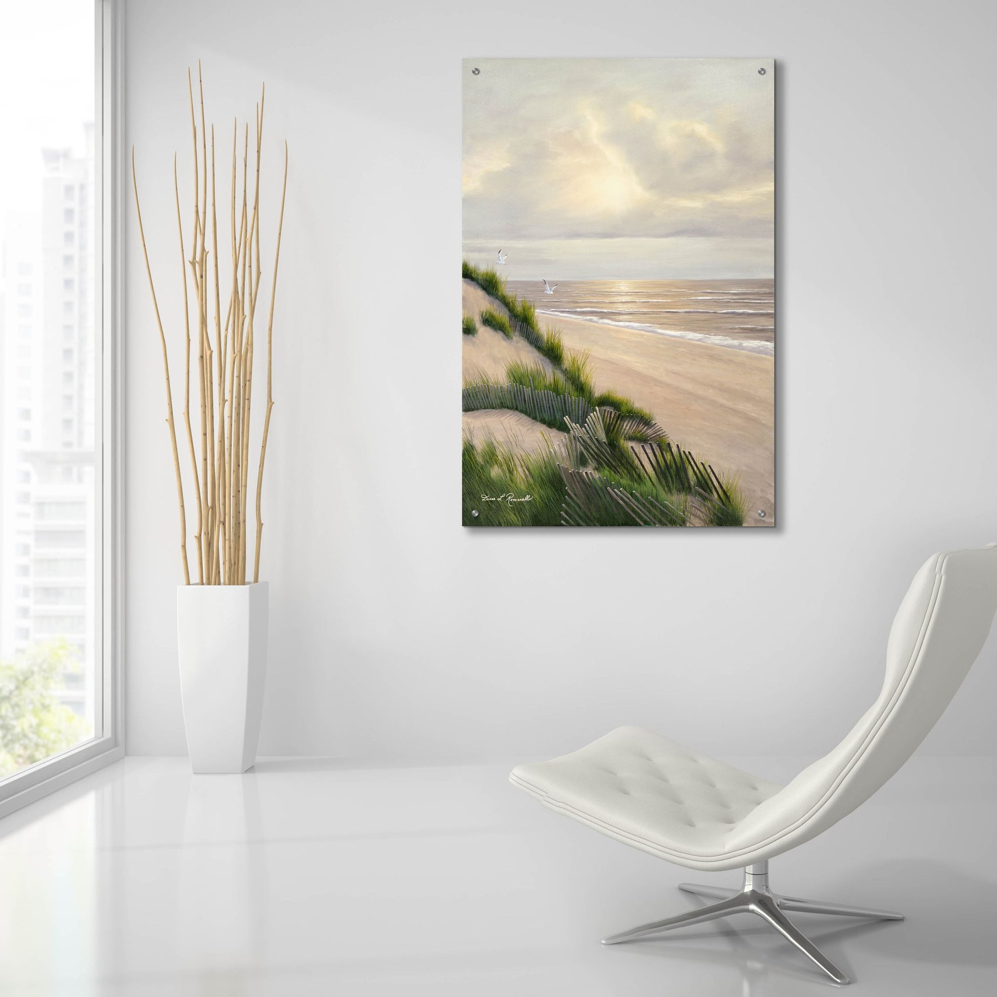 Epic Art ' Morning Tide' by Diane Romanello, Acrylic Glass Wall Art,24x36