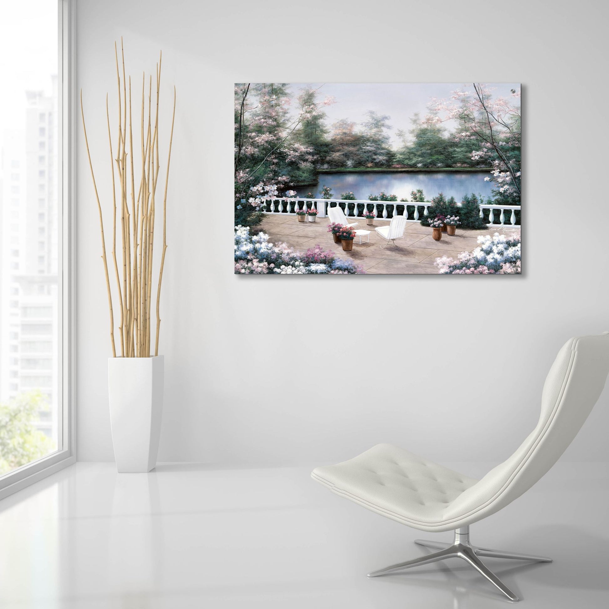 Epic Art ' Terrace View' by Diane Romanello, Acrylic Glass Wall Art,36x24