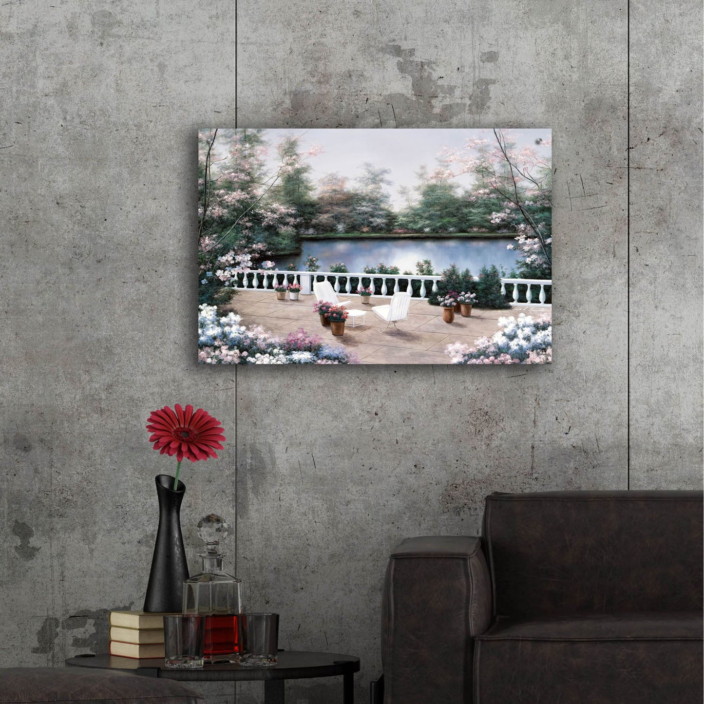 Epic Art ' Terrace View' by Diane Romanello, Acrylic Glass Wall Art,36x24