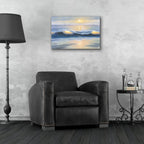Epic Art ' Blue Waves' by Diane Romanello, Acrylic Glass Wall Art,24x16