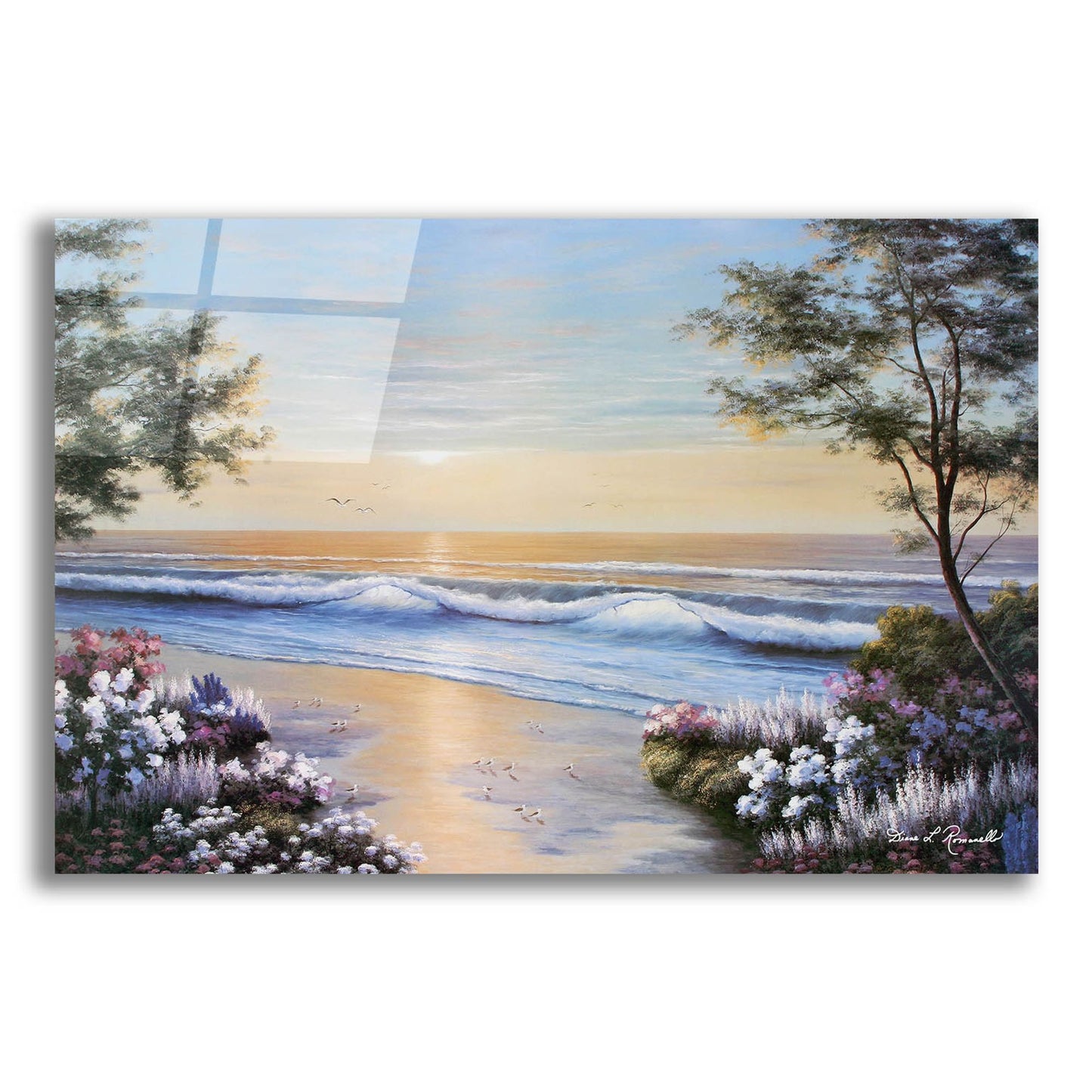 Epic Art ' Ocean Breeze' by Diane Romanello, Acrylic Glass Wall Art,24x16