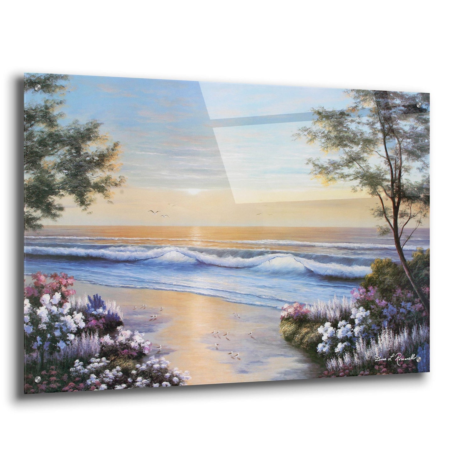 Epic Art ' Ocean Breeze' by Diane Romanello, Acrylic Glass Wall Art,36x24