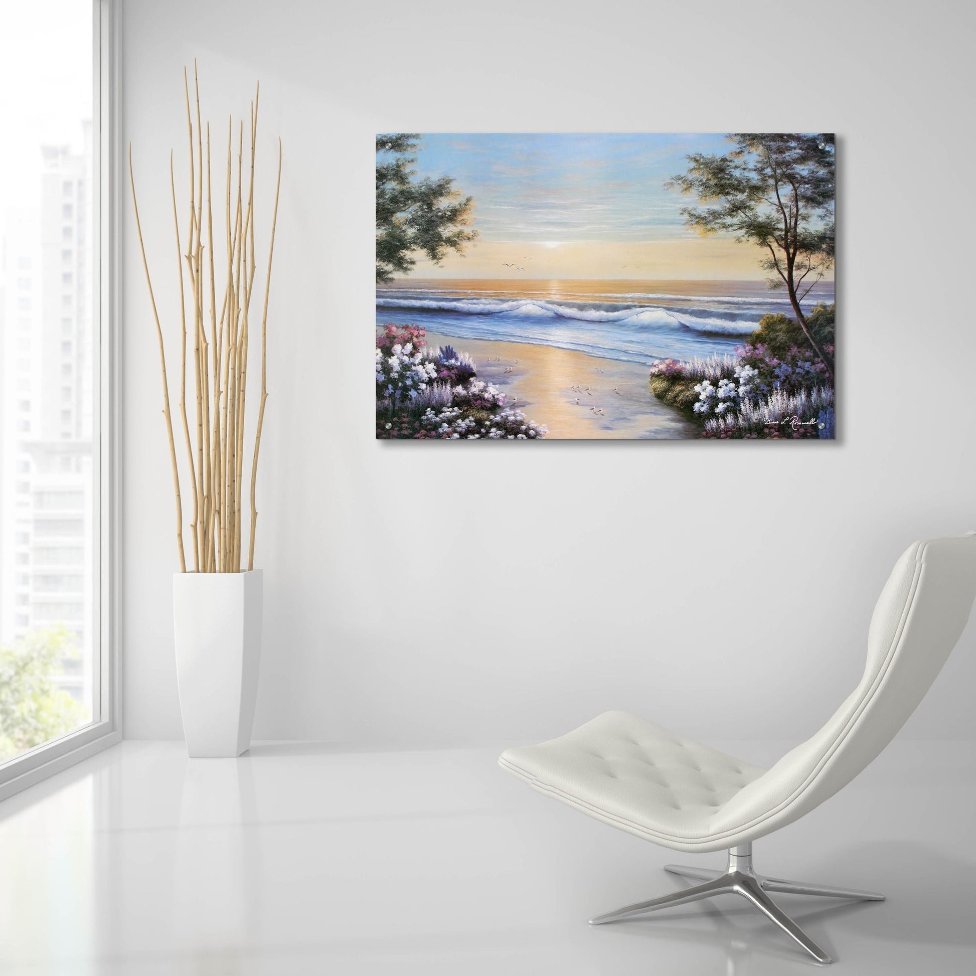 Epic Art ' Ocean Breeze' by Diane Romanello, Acrylic Glass Wall Art,36x24