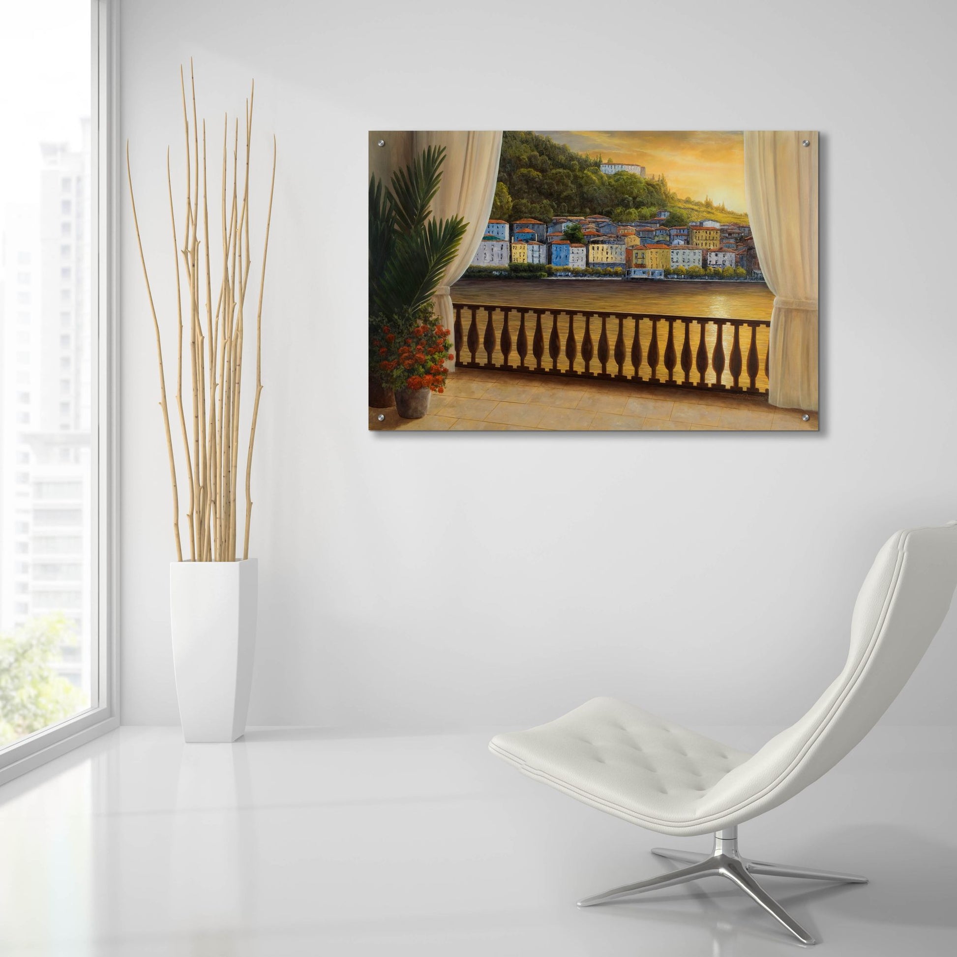 Epic Art ' Italian View' by Diane Romanello, Acrylic Glass Wall Art,36x24