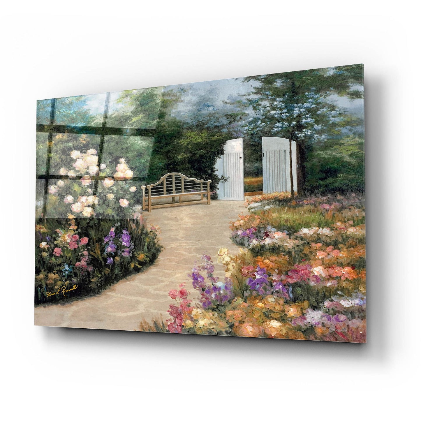 Epic Art ' Garden Enclave' by Diane Romanello, Acrylic Glass Wall Art,24x16