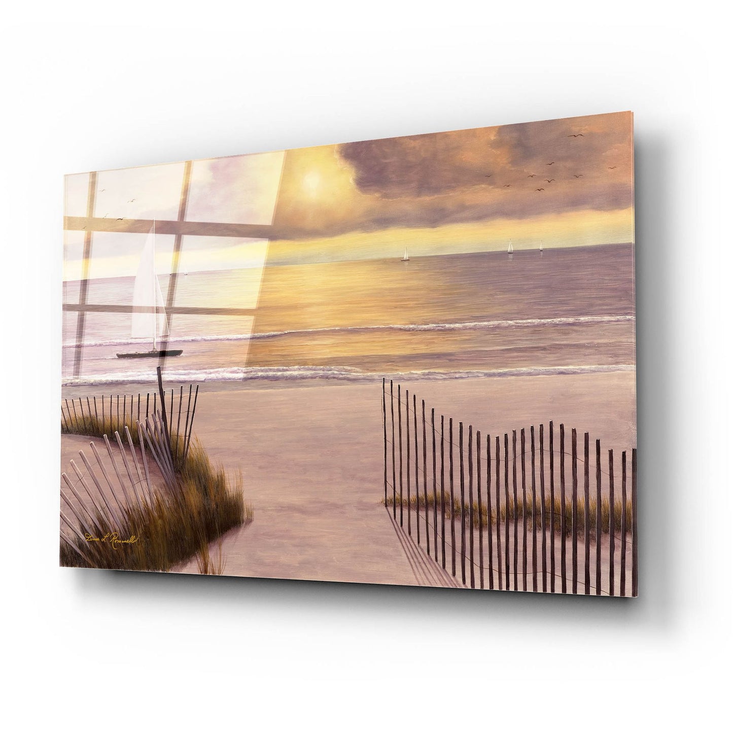 Epic Art ' When the Sun Goes Down' by Diane Romanello, Acrylic Glass Wall Art,24x16