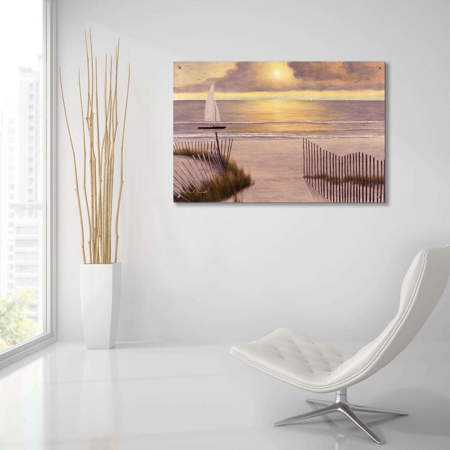 Epic Art ' When the Sun Goes Down' by Diane Romanello, Acrylic Glass Wall Art,36x24