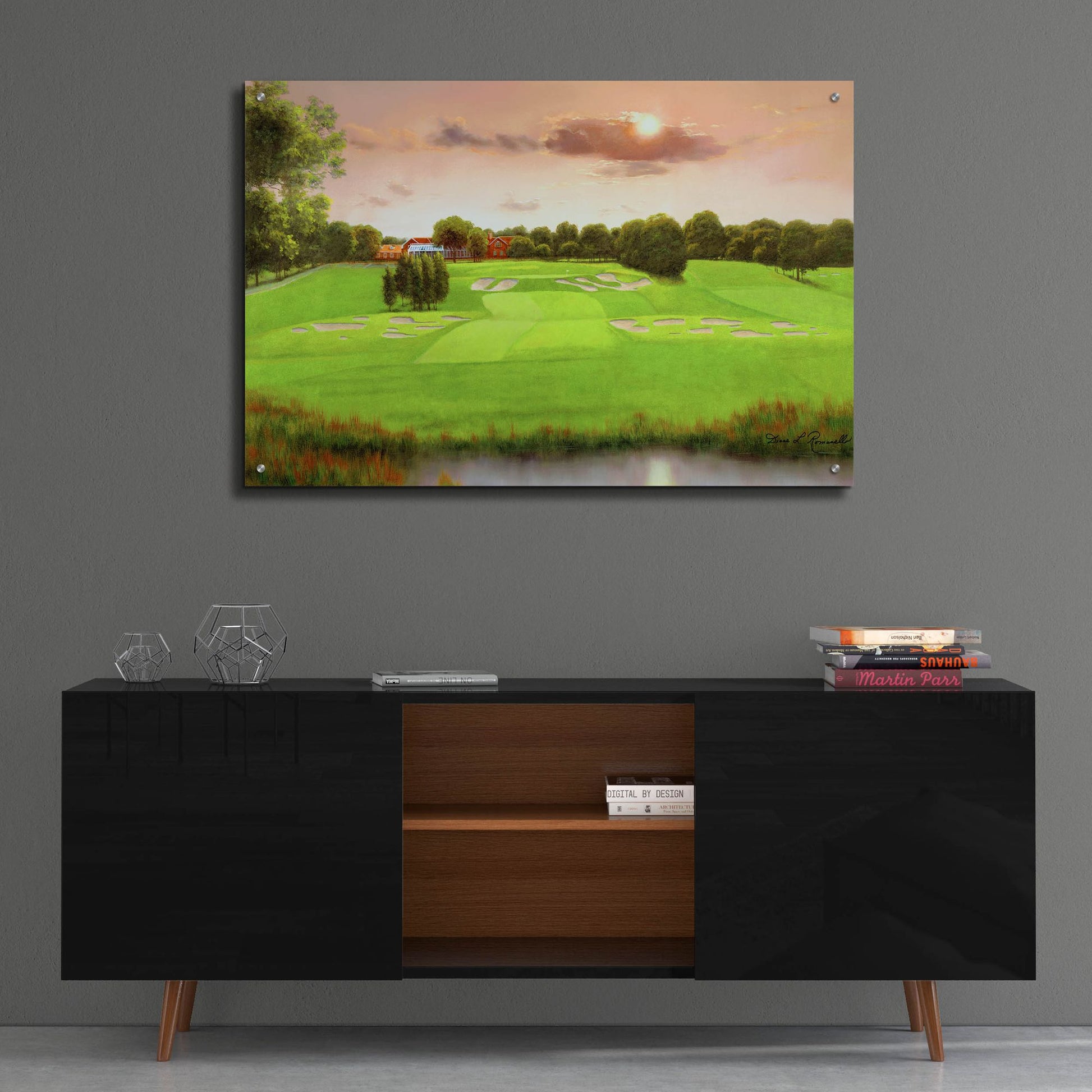 Epic Art ' Bethpage Black 18' by Diane Romanello, Acrylic Glass Wall Art,36x24