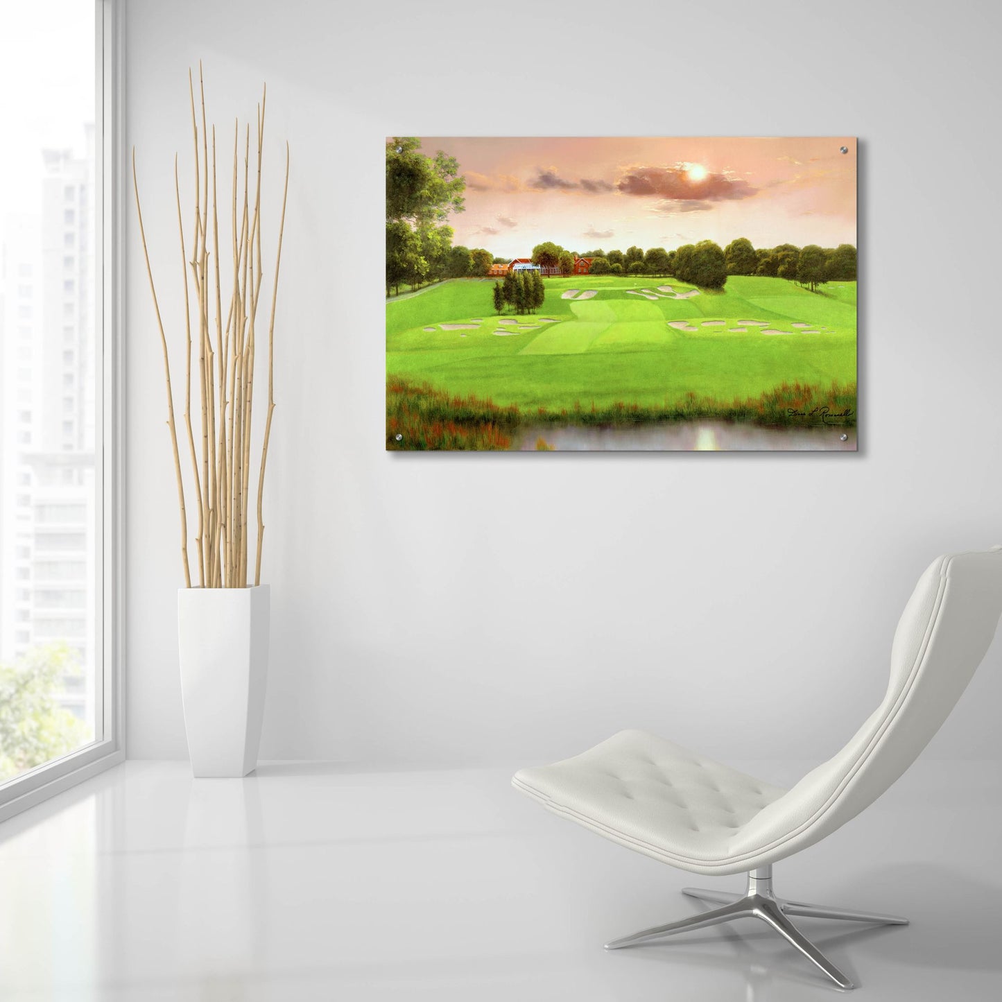 Epic Art ' Bethpage Black 18' by Diane Romanello, Acrylic Glass Wall Art,36x24