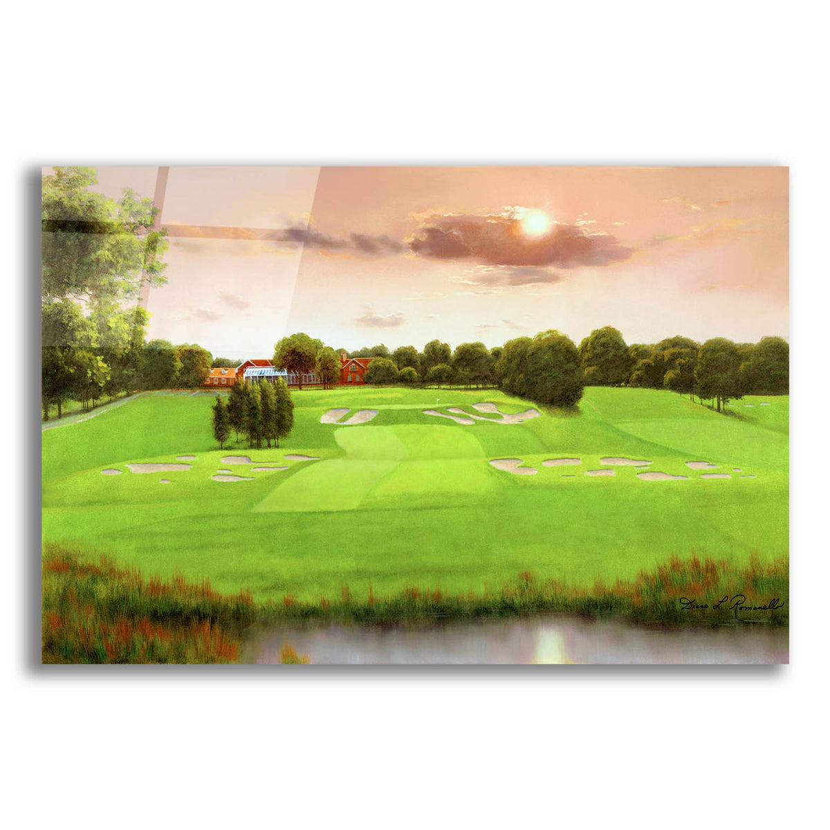 Epic Art ' Bethpage Black 18' by Diane Romanello, Acrylic Glass Wall Art