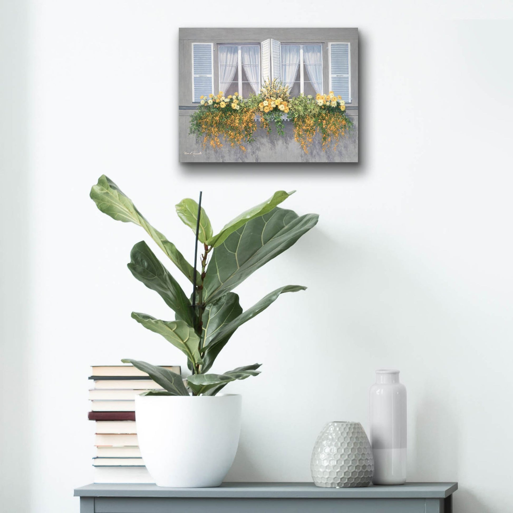 Epic Art ' Spring Window' by Diane Romanello, Acrylic Glass Wall Art,16x12