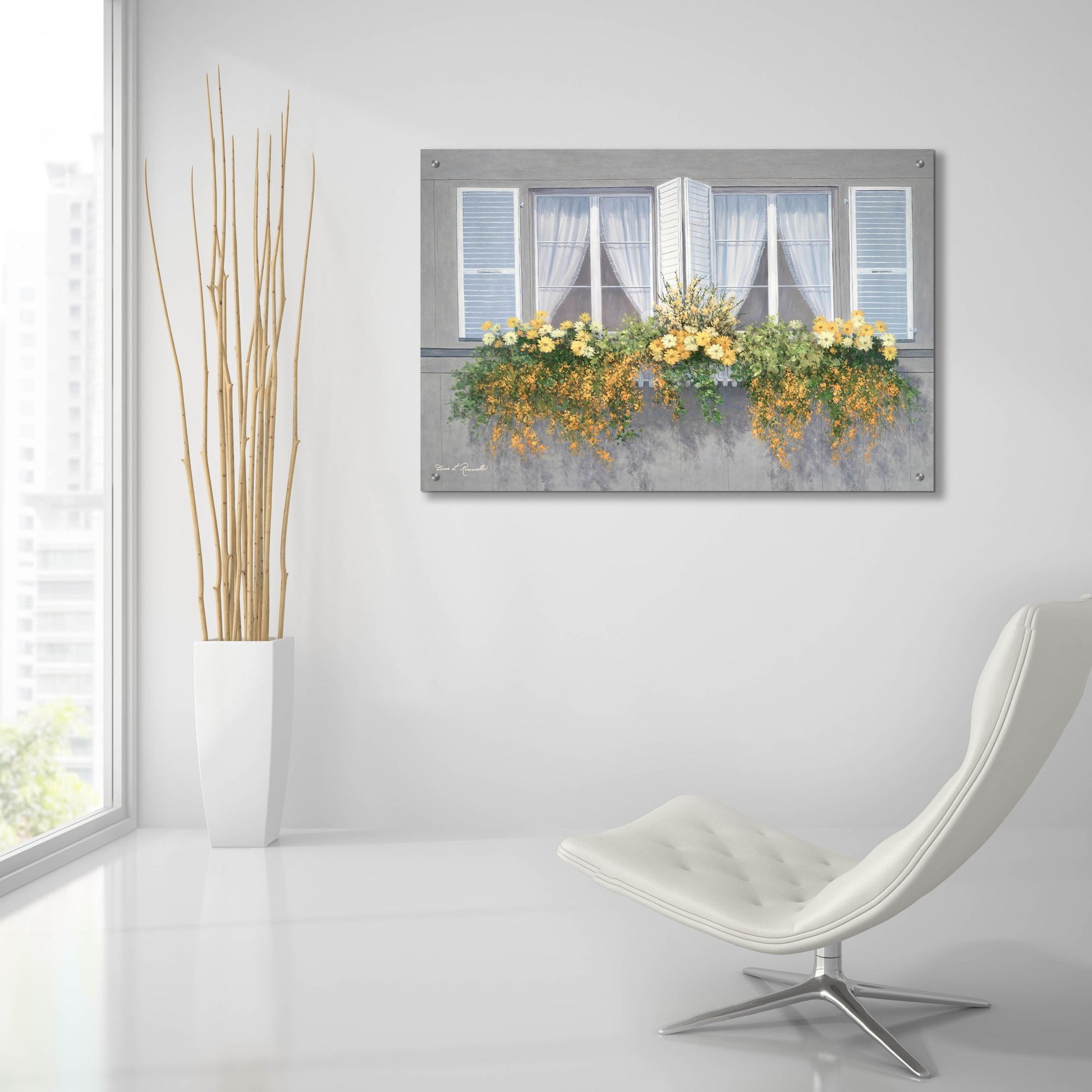 Epic Art ' Spring Window' by Diane Romanello, Acrylic Glass Wall Art,36x24