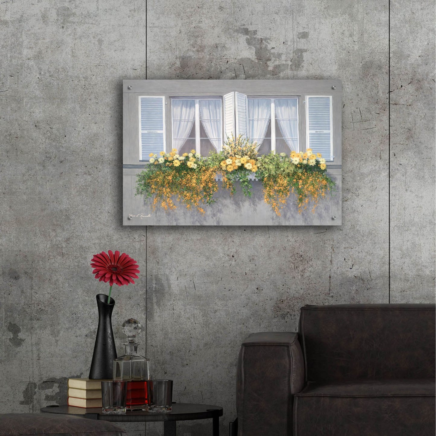 Epic Art ' Spring Window' by Diane Romanello, Acrylic Glass Wall Art,36x24