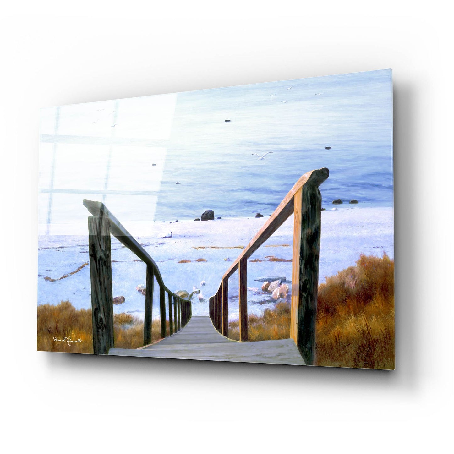 Epic Art ' Sound Beach' by Diane Romanello, Acrylic Glass Wall Art,24x16