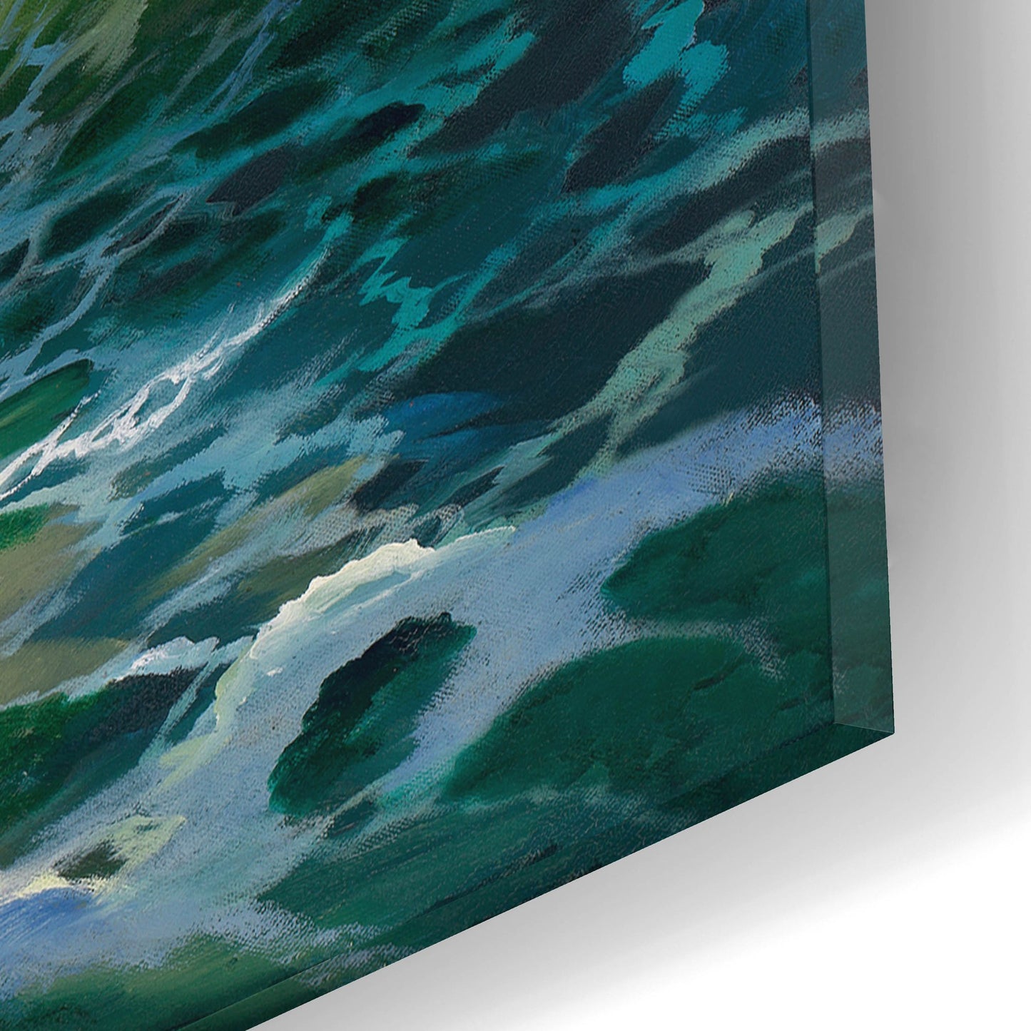 Epic Art ' Ocean Waves' by Diane Romanello, Acrylic Glass Wall Art,16x12