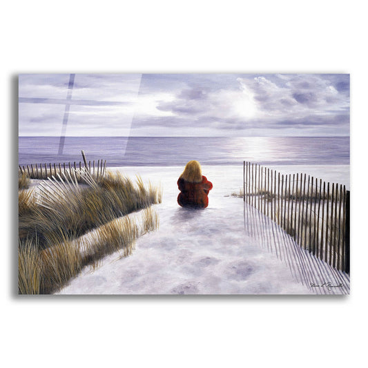 Epic Art ' Girl on the Beach' by Diane Romanello, Acrylic Glass Wall Art