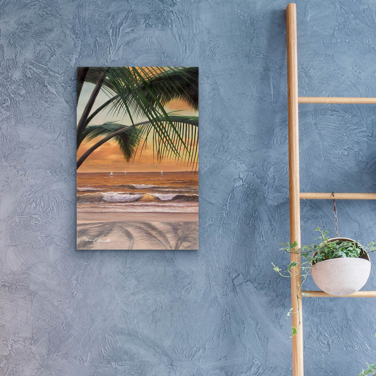 Epic Art ' Paradiso Sunset' by Diane Romanello, Acrylic Glass Wall Art,16x24