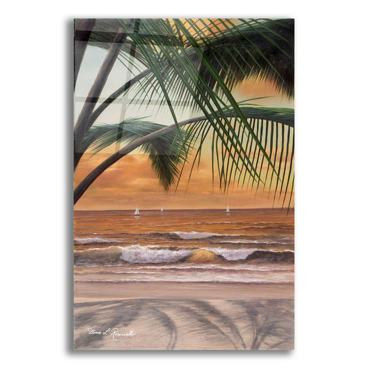 Epic Art ' Paradiso Sunset' by Diane Romanello, Acrylic Glass Wall Art