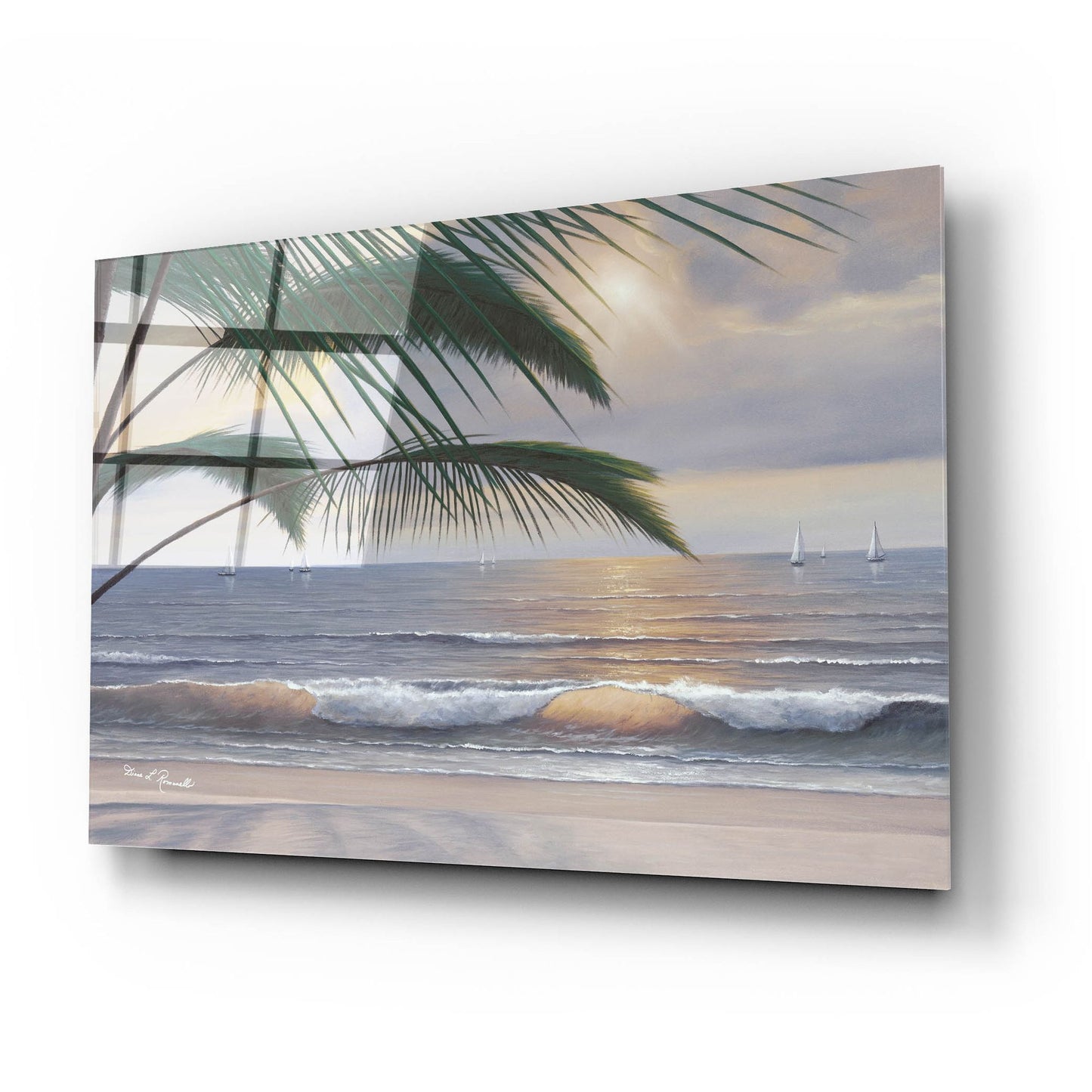 Epic Art ' Paradisio' by Diane Romanello, Acrylic Glass Wall Art,24x16