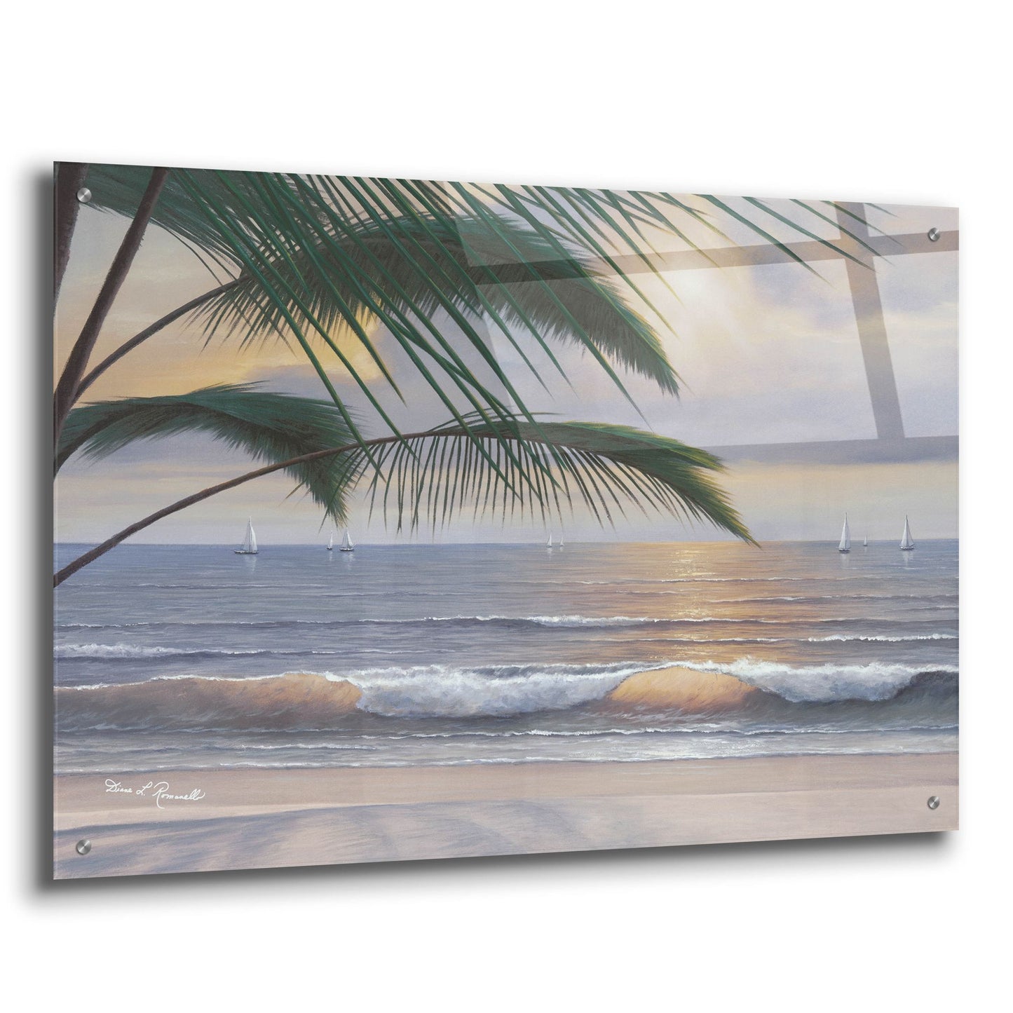 Epic Art ' Paradisio' by Diane Romanello, Acrylic Glass Wall Art,36x24