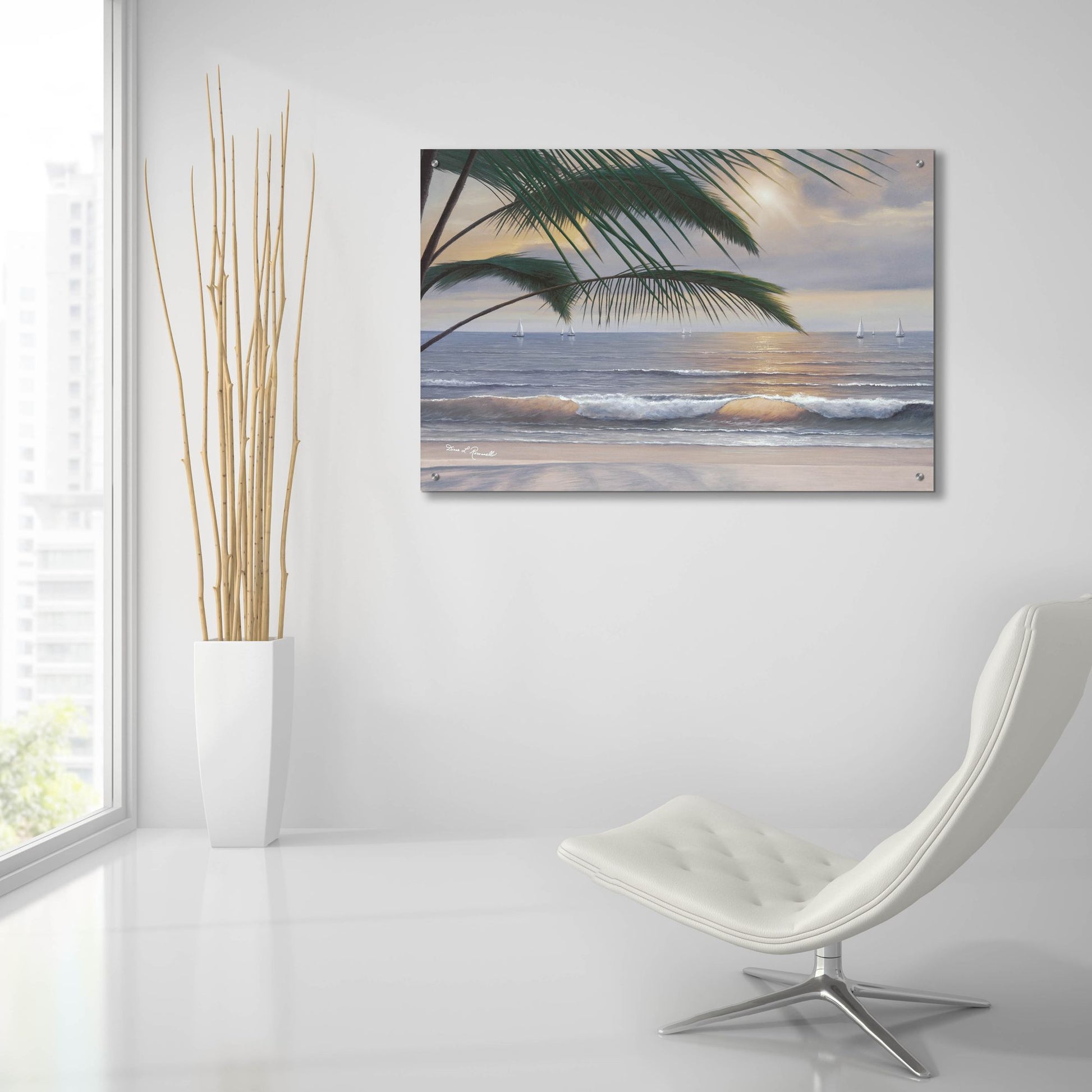 Epic Art ' Paradisio' by Diane Romanello, Acrylic Glass Wall Art,36x24