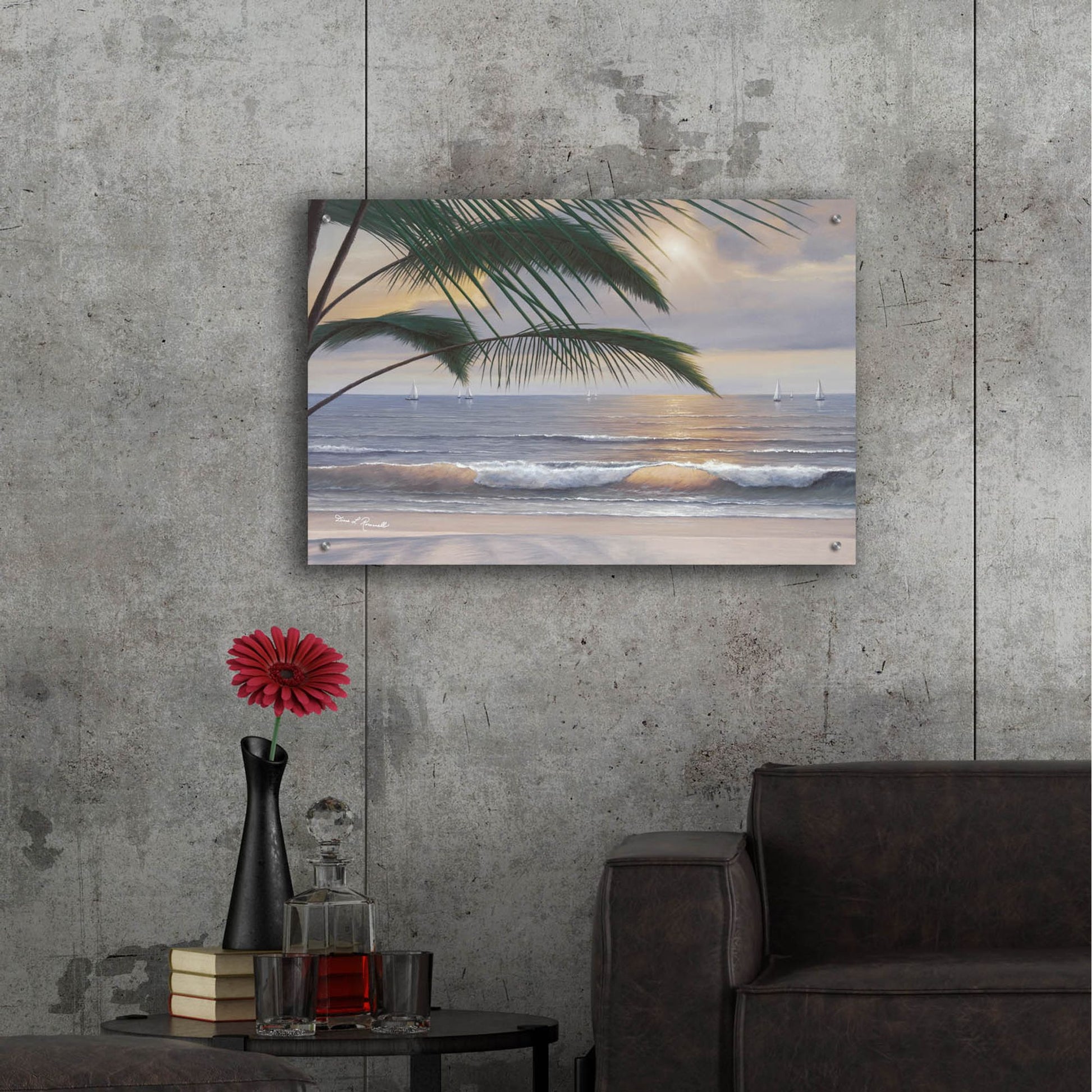 Epic Art ' Paradisio' by Diane Romanello, Acrylic Glass Wall Art,36x24