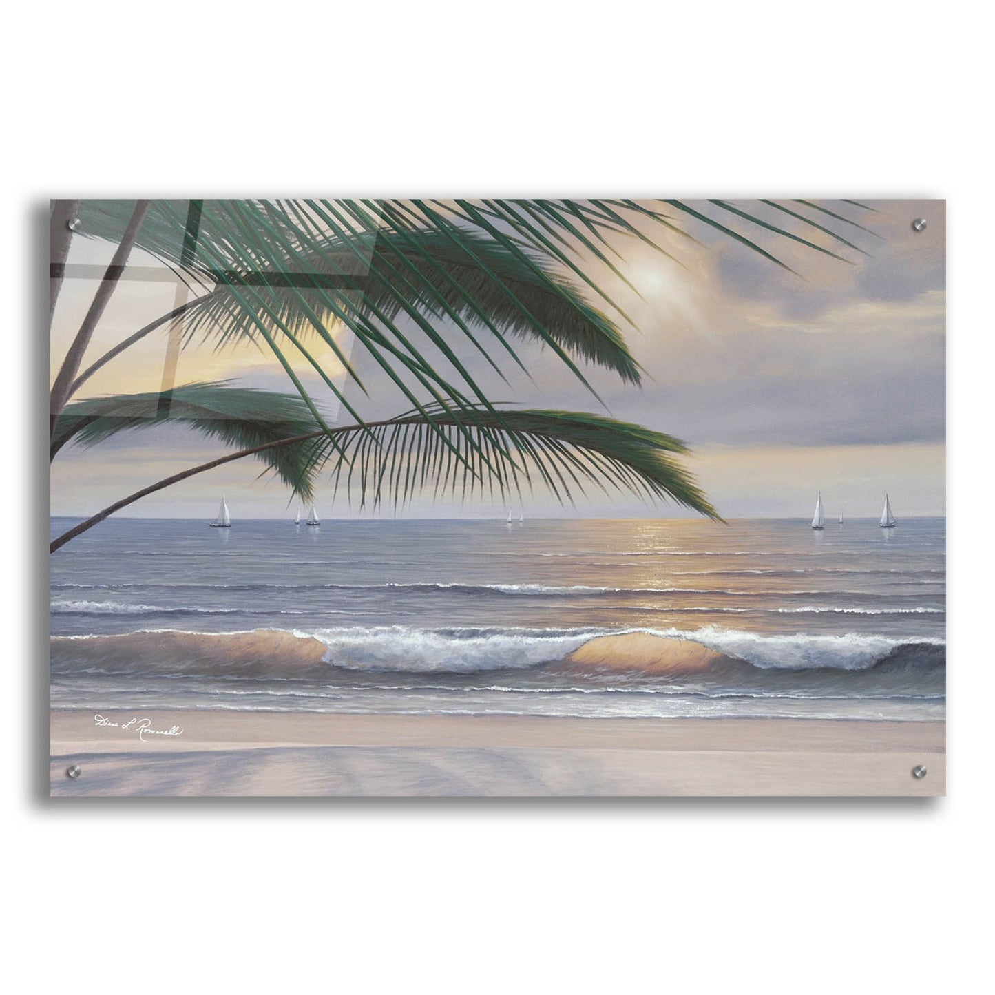 Epic Art ' Paradisio' by Diane Romanello, Acrylic Glass Wall Art,36x24