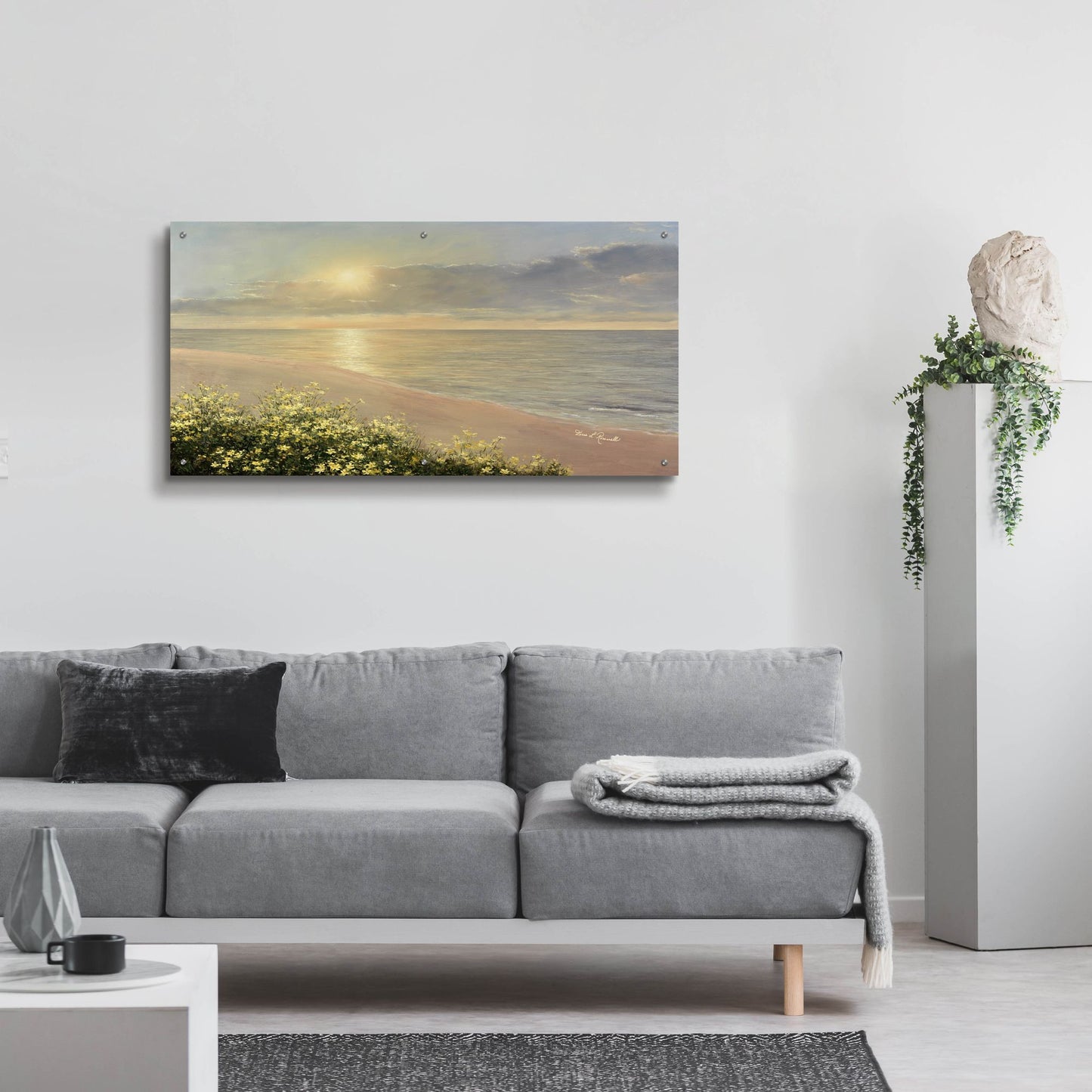 Epic Art ' Peaceful Waters' by Diane Romanello, Acrylic Glass Wall Art,48x24