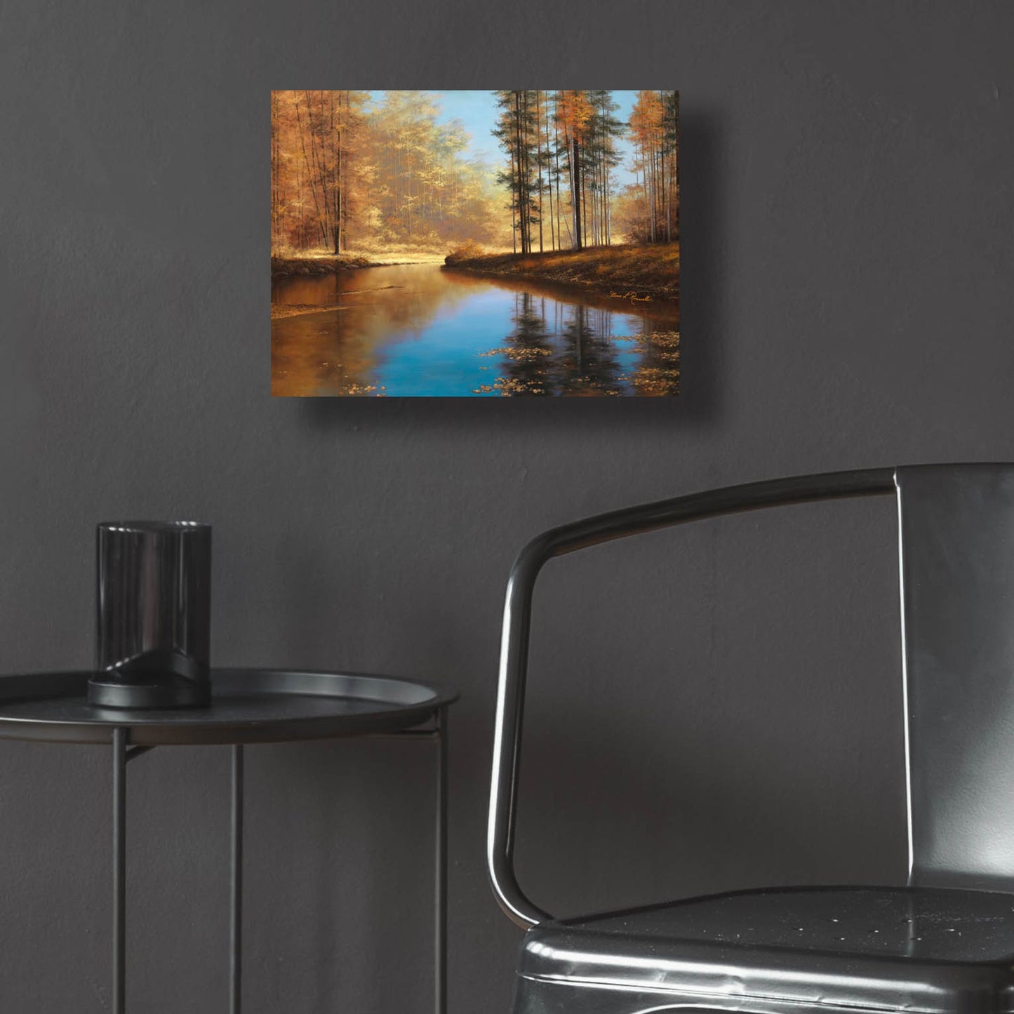 Epic Art ' Autumn Creek' by Diane Romanello, Acrylic Glass Wall Art,16x12