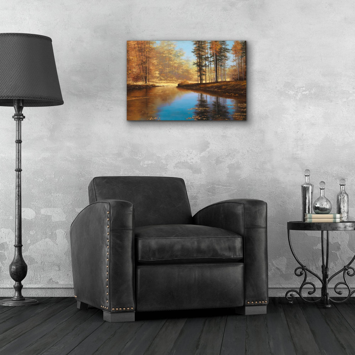 Epic Art ' Autumn Creek' by Diane Romanello, Acrylic Glass Wall Art,24x16