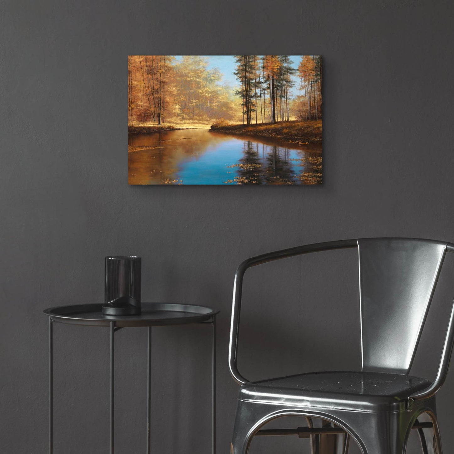 Epic Art ' Autumn Creek' by Diane Romanello, Acrylic Glass Wall Art,24x16