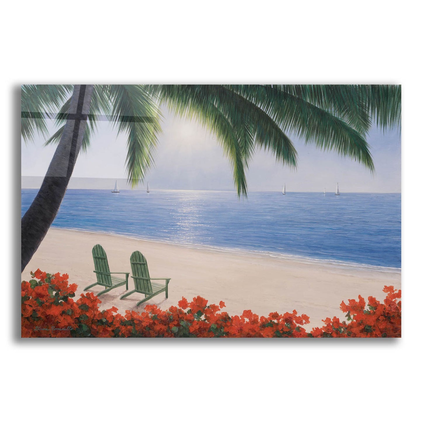 Epic Art ' By the Sea' by Diane Romanello, Acrylic Glass Wall Art