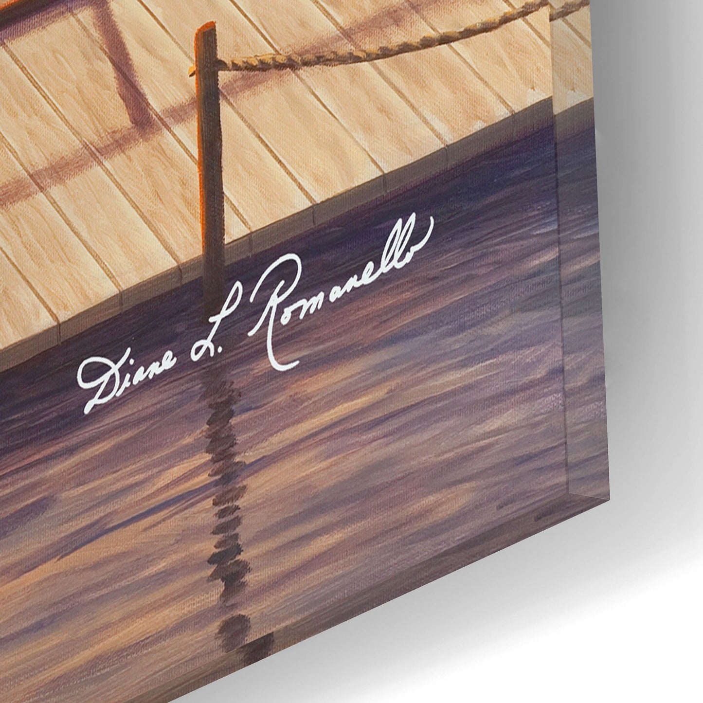Epic Art ' By the Bay' by Diane Romanello, Acrylic Glass Wall Art,16x12