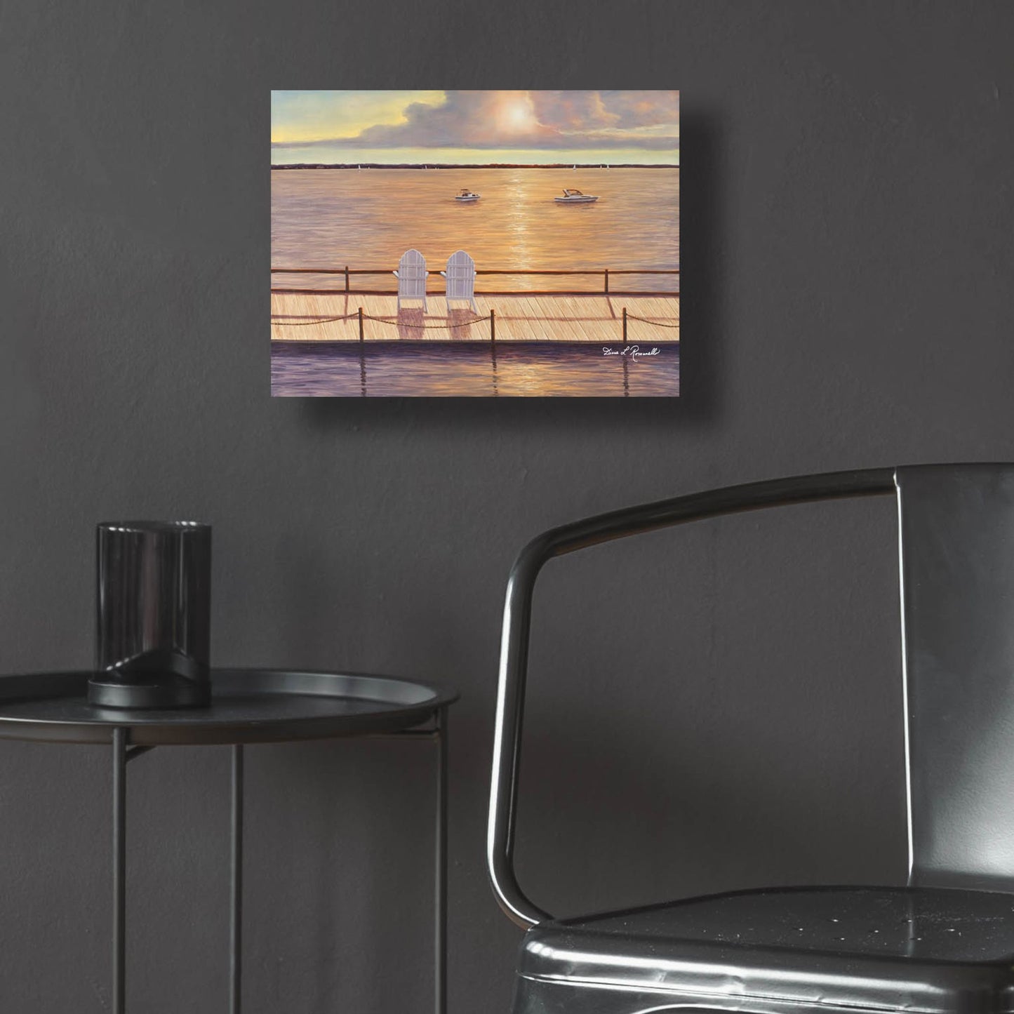 Epic Art ' By the Bay' by Diane Romanello, Acrylic Glass Wall Art,16x12