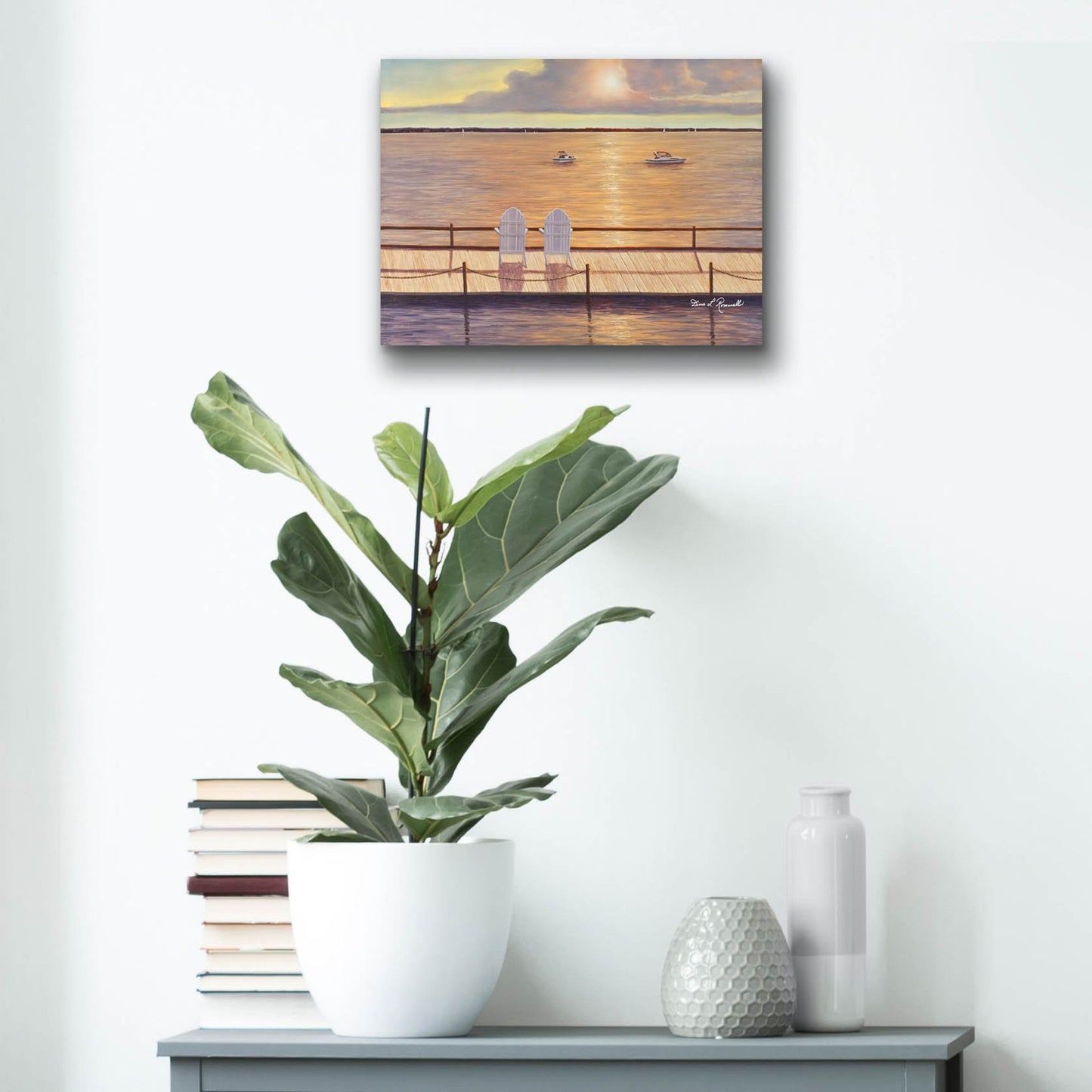 Epic Art ' By the Bay' by Diane Romanello, Acrylic Glass Wall Art,16x12