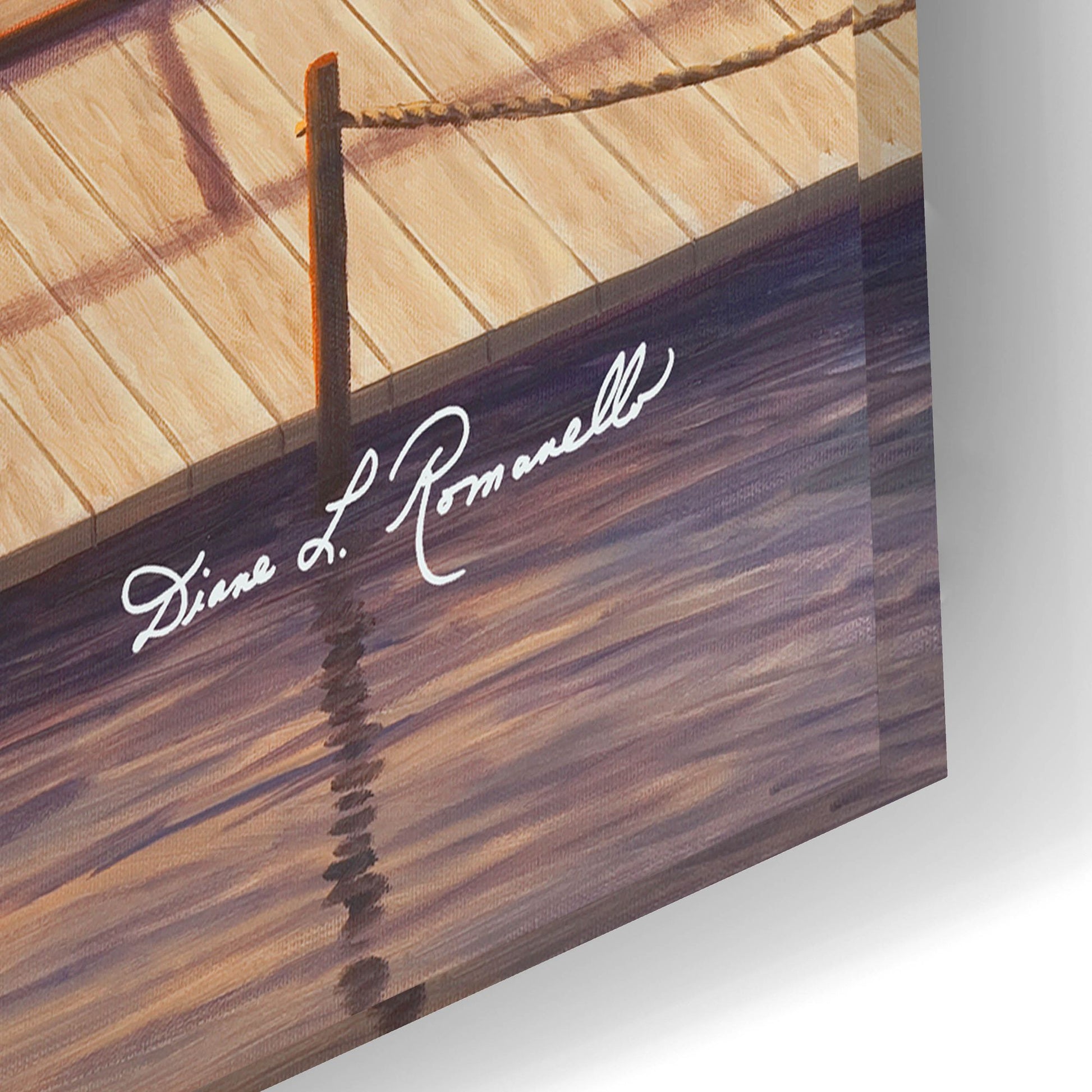 Epic Art ' By the Bay' by Diane Romanello, Acrylic Glass Wall Art,24x16
