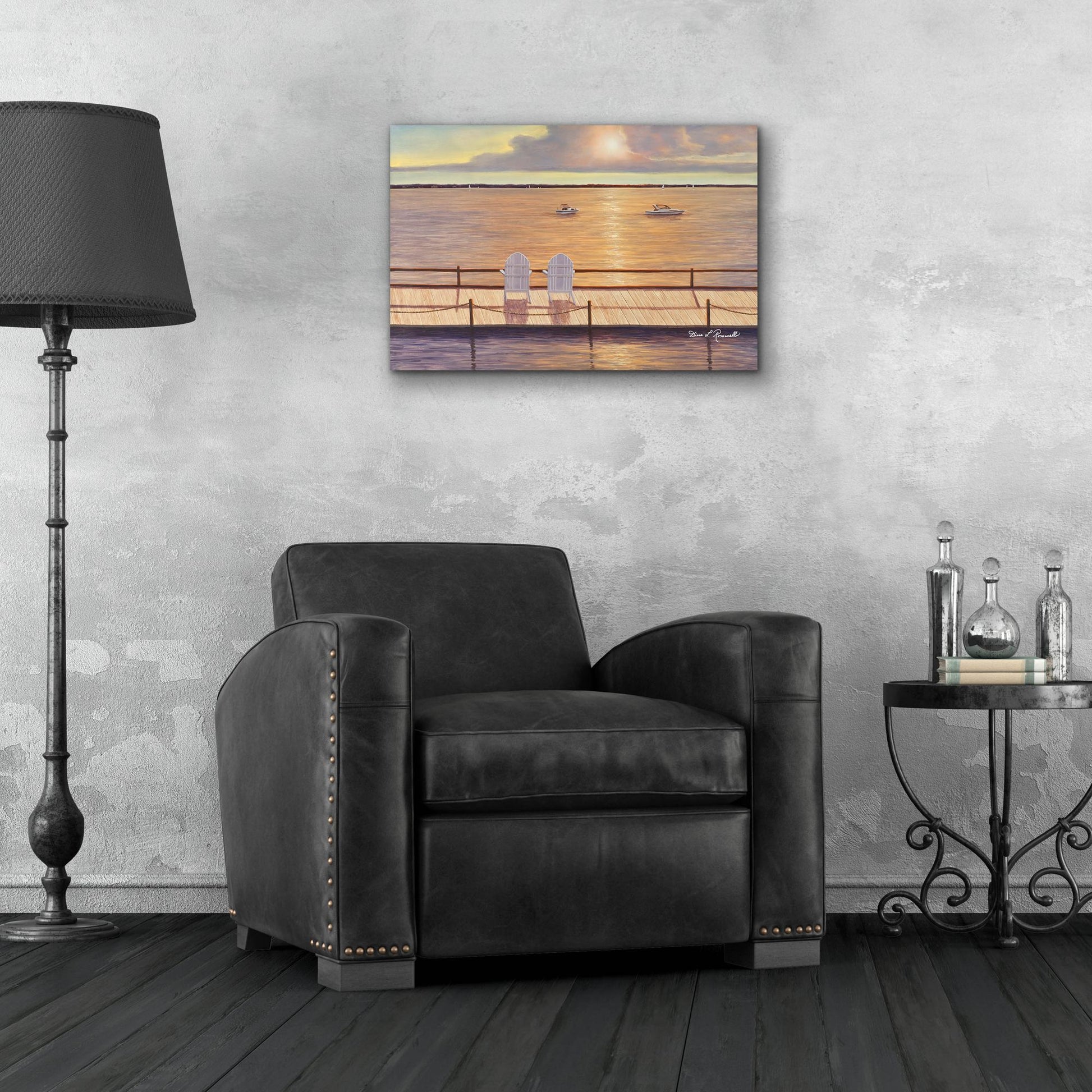 Epic Art ' By the Bay' by Diane Romanello, Acrylic Glass Wall Art,24x16