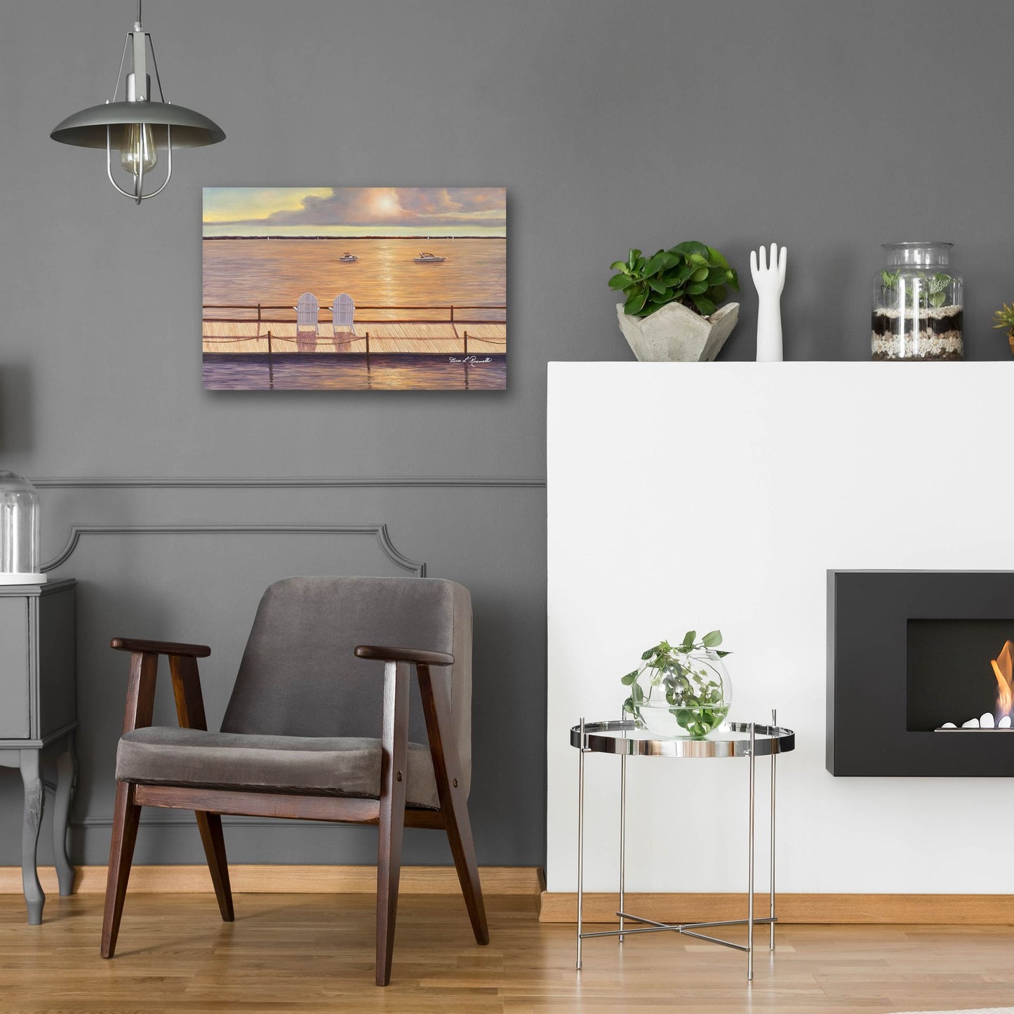 Epic Art ' By the Bay' by Diane Romanello, Acrylic Glass Wall Art,24x16