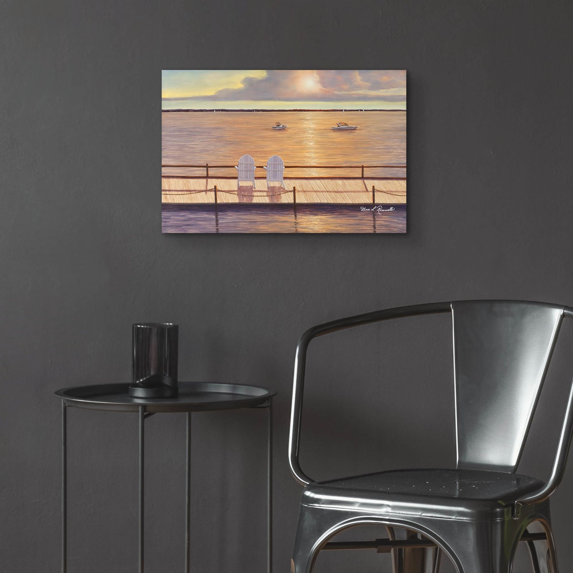 Epic Art ' By the Bay' by Diane Romanello, Acrylic Glass Wall Art,24x16