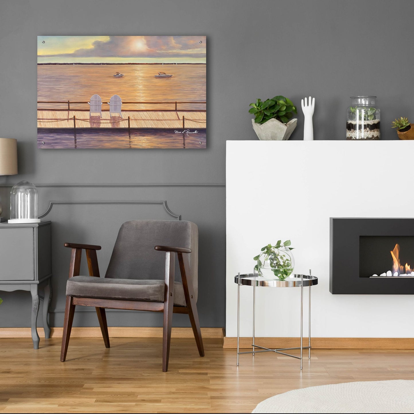 Epic Art ' By the Bay' by Diane Romanello, Acrylic Glass Wall Art,36x24