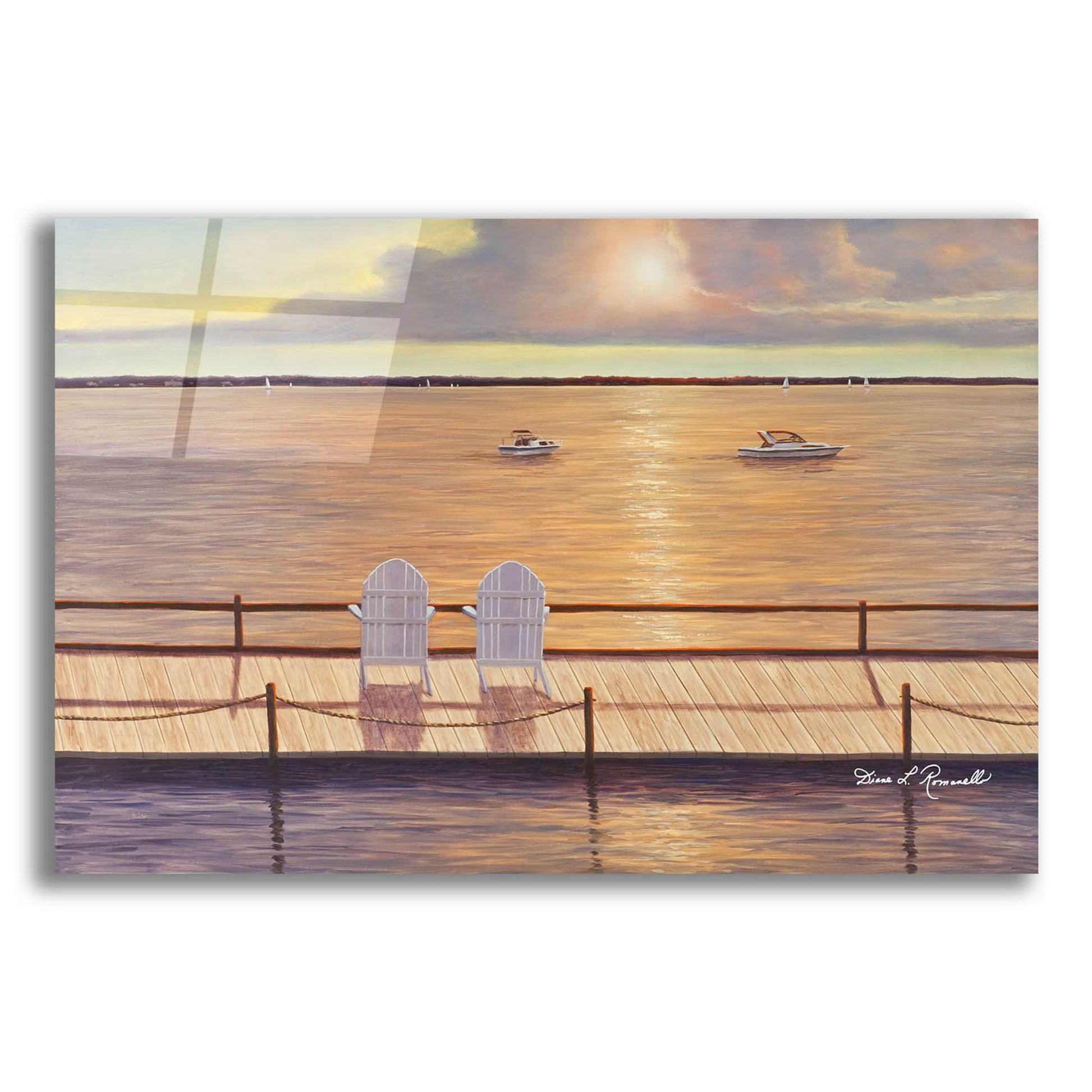 Epic Art ' By the Bay' by Diane Romanello, Acrylic Glass Wall Art
