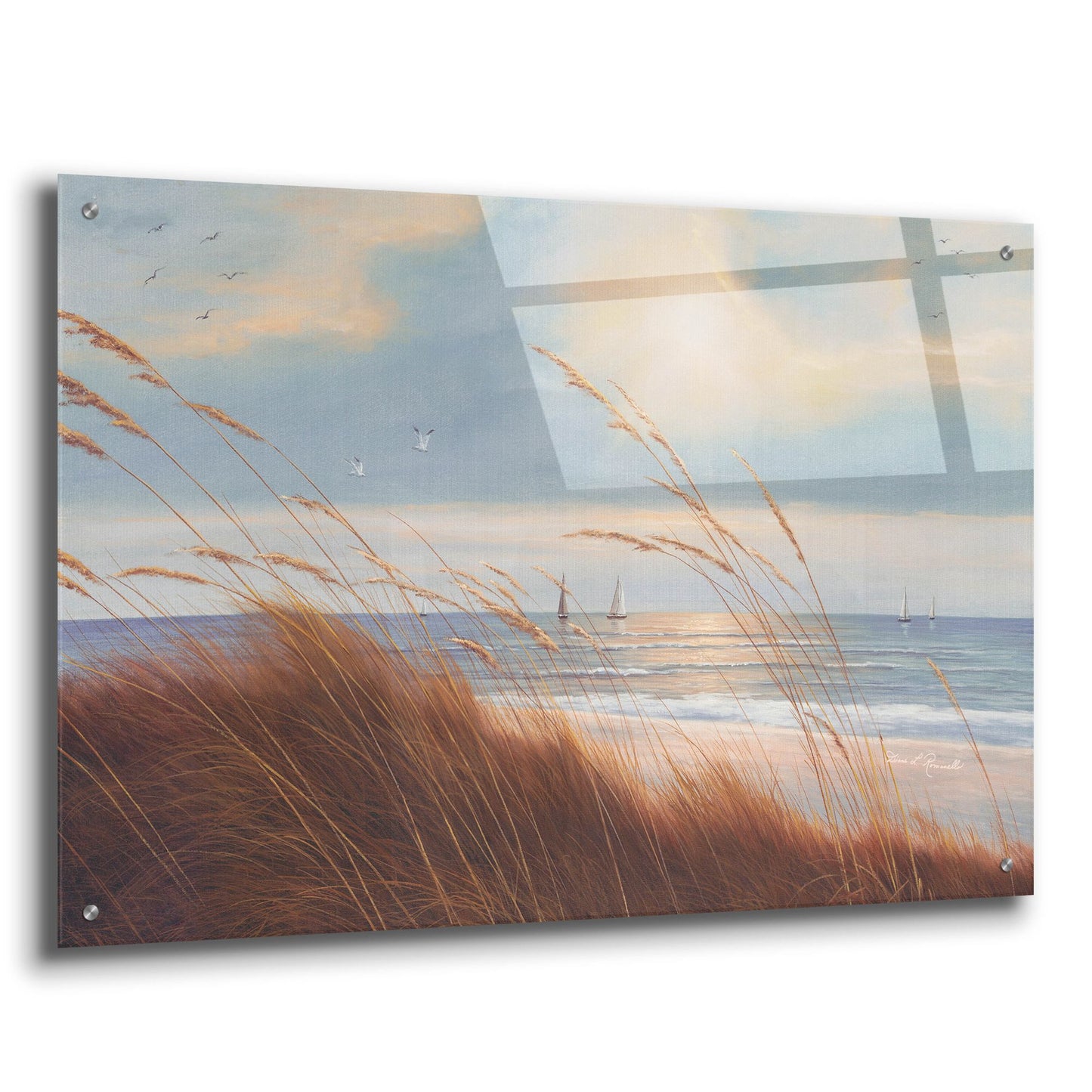 Epic Art ' Sailboat Breezeway' by Diane Romanello, Acrylic Glass Wall Art,36x24