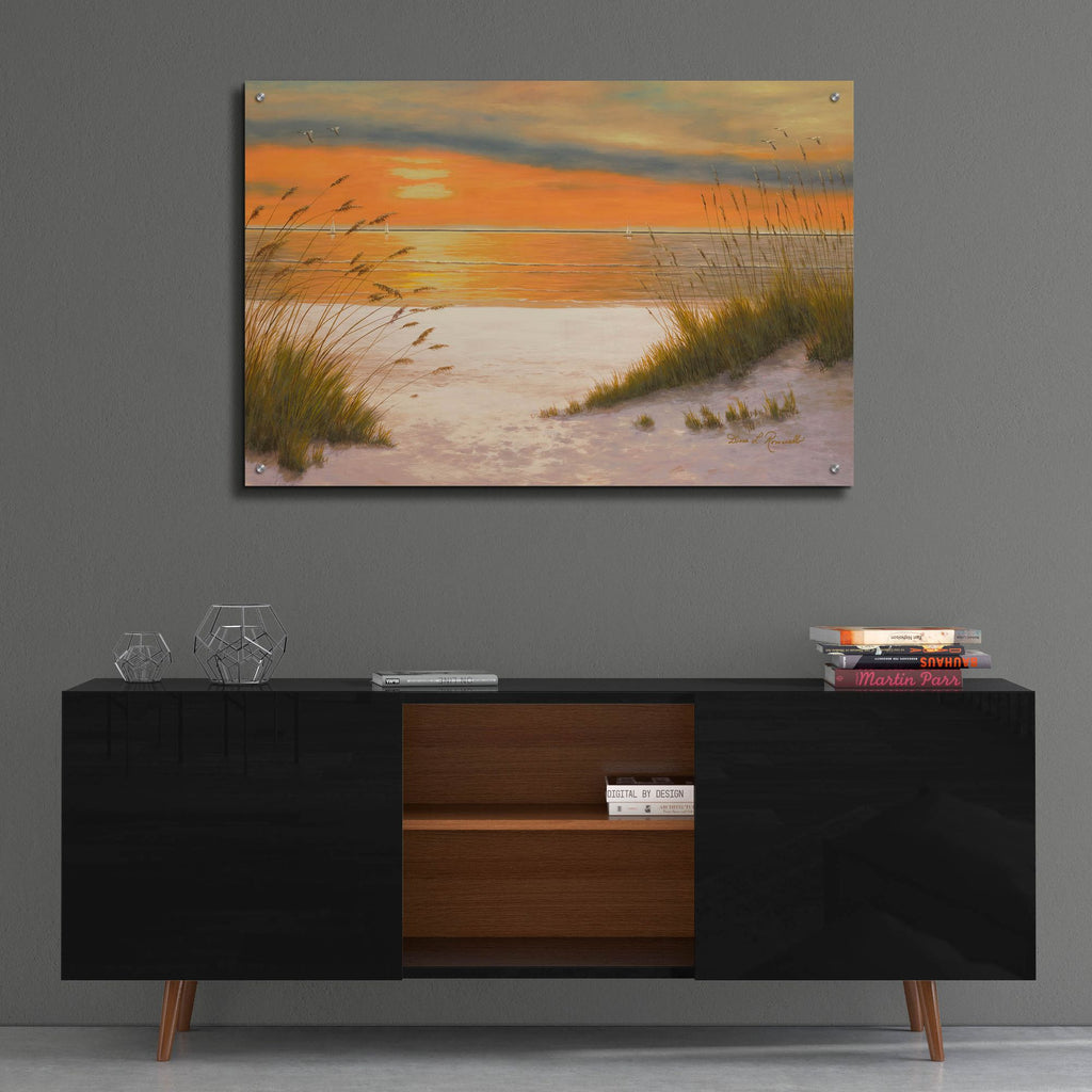 Epic Art ' Summer Sunset' by Diane Romanello, Acrylic Glass Wall Art,36x24