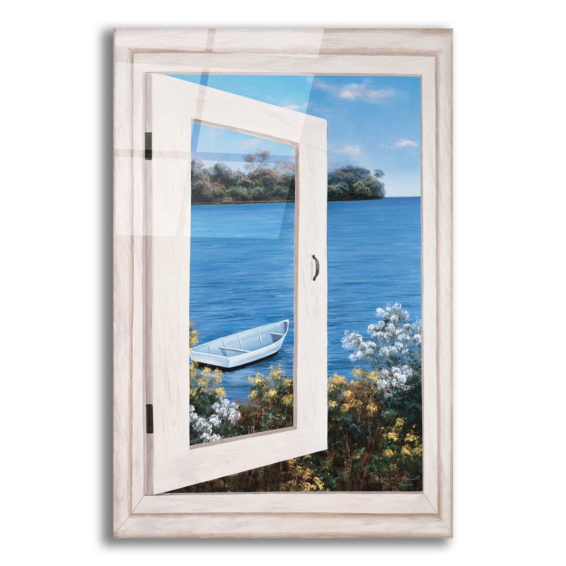 Epic Art ' Bay Window Vista I' by Diane Romanello, Acrylic Glass Wall Art,12x16