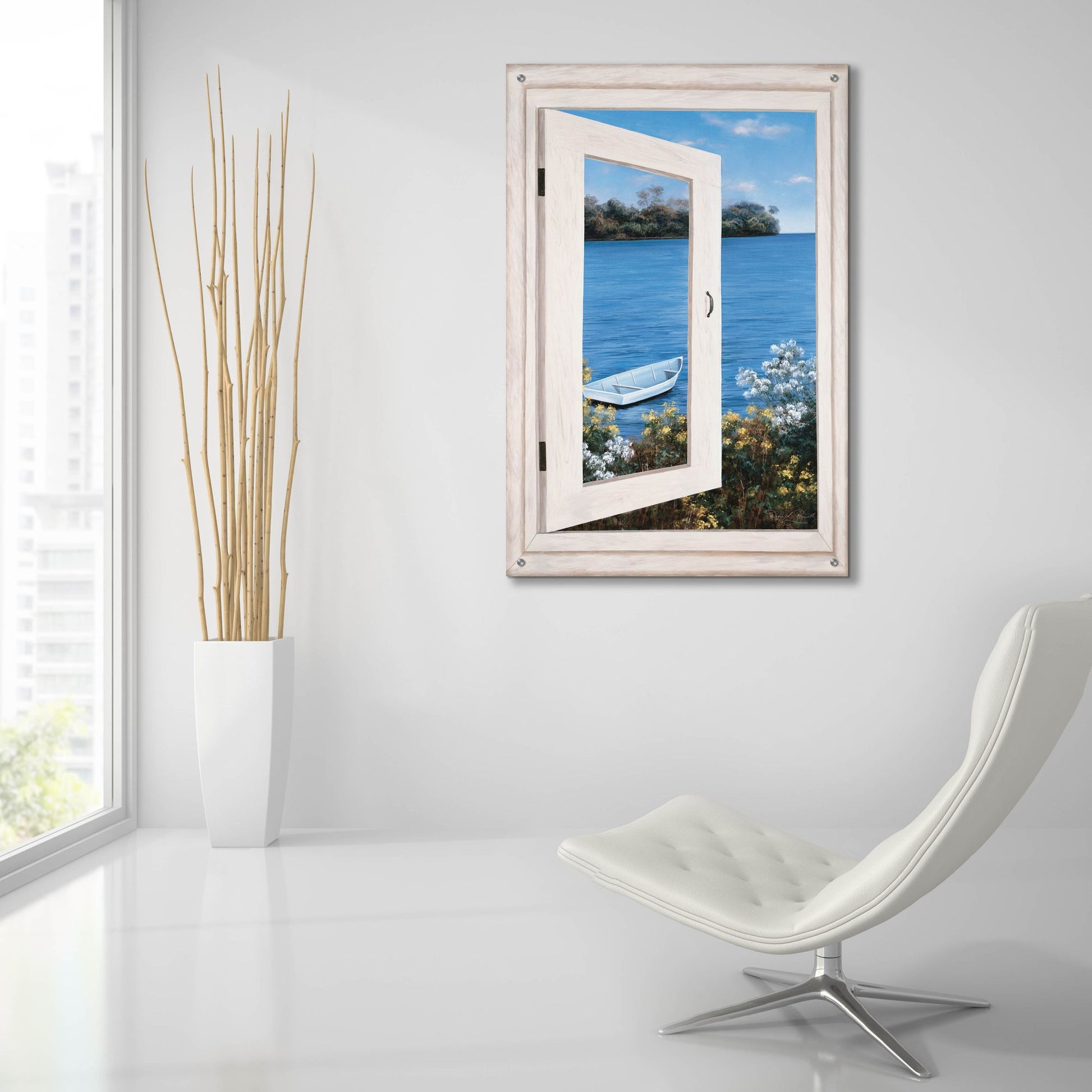 Epic Art ' Bay Window Vista I' by Diane Romanello, Acrylic Glass Wall Art,24x36