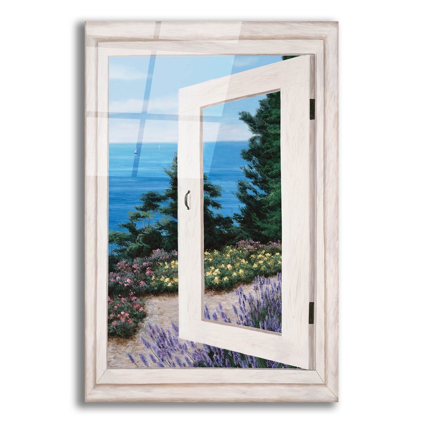 Epic Art ' Bay Window Vista II' by Diane Romanello, Acrylic Glass Wall Art,12x16