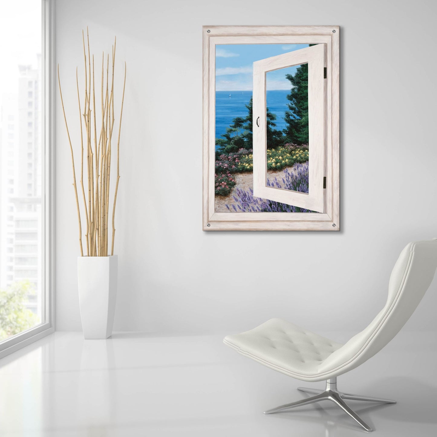 Epic Art ' Bay Window Vista II' by Diane Romanello, Acrylic Glass Wall Art,24x36